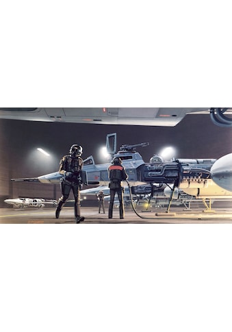 Komar Fototapete »Star Wars Classic RMQ Yavin Hangar«, futuristisch-mehrfarbig-Weltall kaufen
