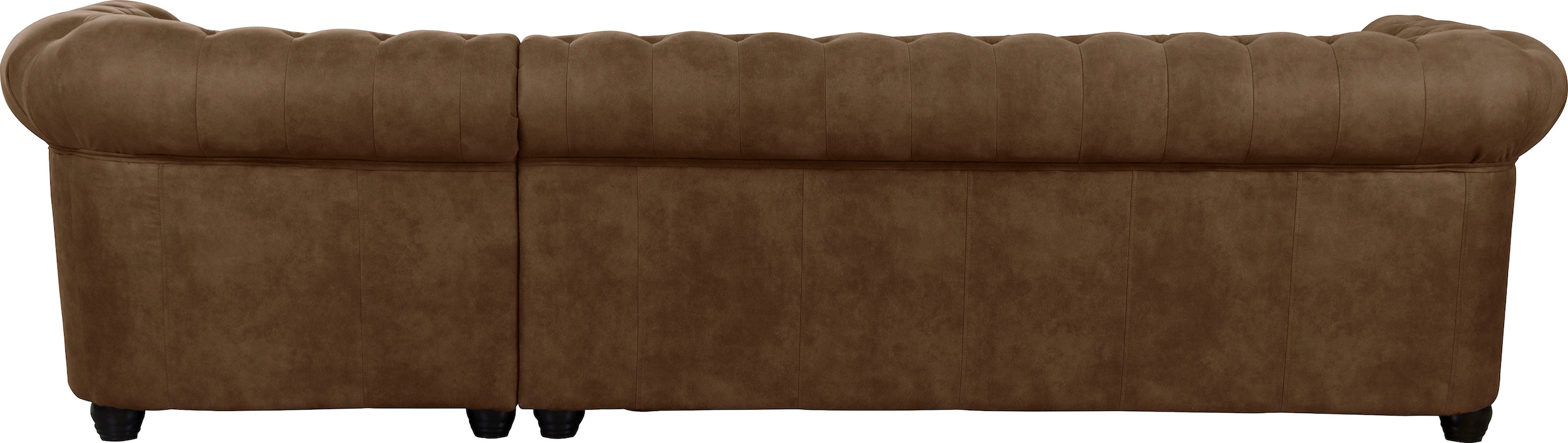 Home affaire Chesterfield-Sofa »Rysum L-Form« Chesterfield-Optik mit Ottomanen-Abschluß