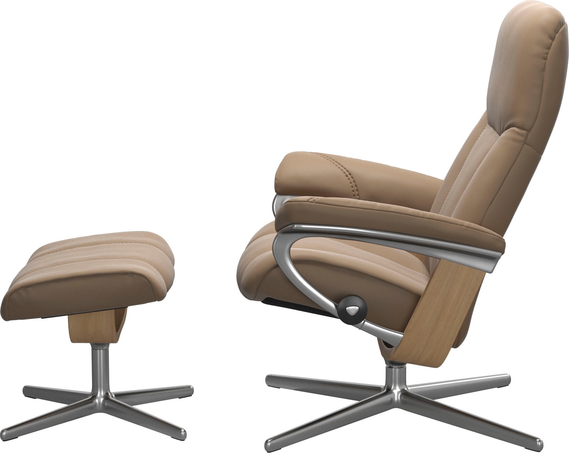 Stressless® Fußhocker »Consul«, mit Cross Base, Größe S, M & L, Holzakzent Eiche