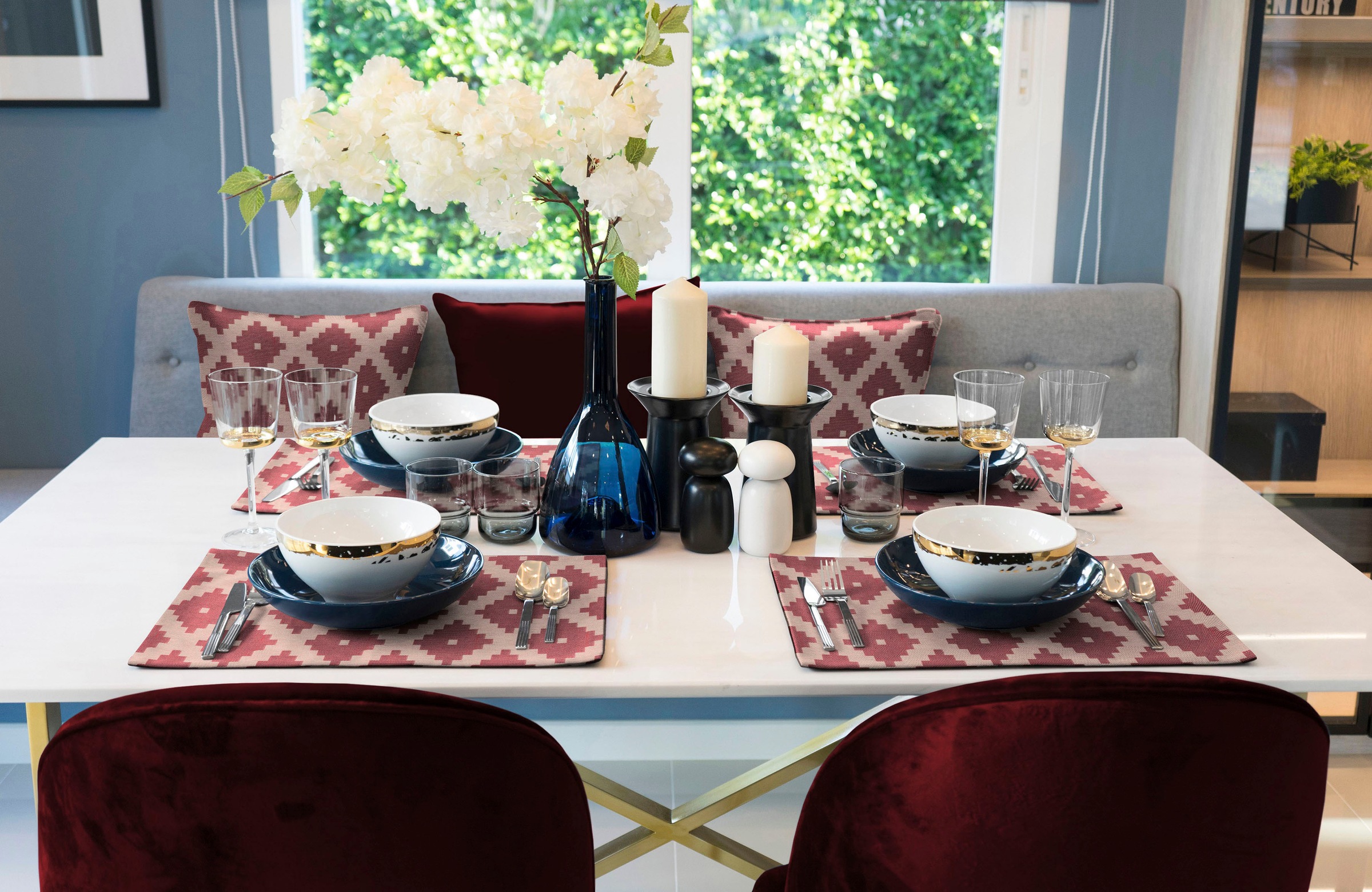 Adam Platzset "Maroccan Shiraz" GOTS organic,zertifiziert durch CERES 0242,Made in Germany