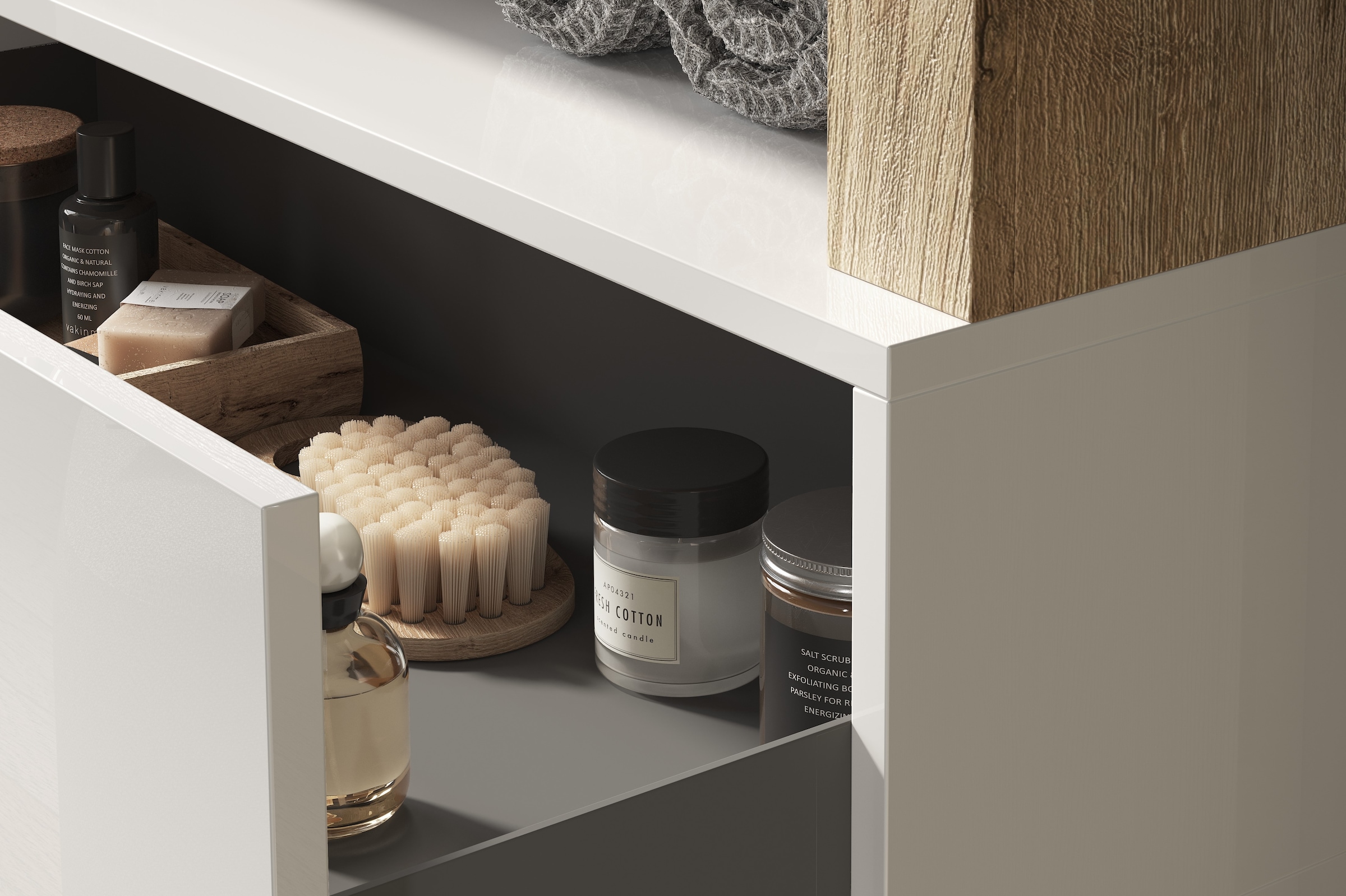 welltime Waschtisch »Hamburg« 2 Schubkästen, Breite 79 cm, Soft-Close, inkl. Keramik-Aufsatzbecken