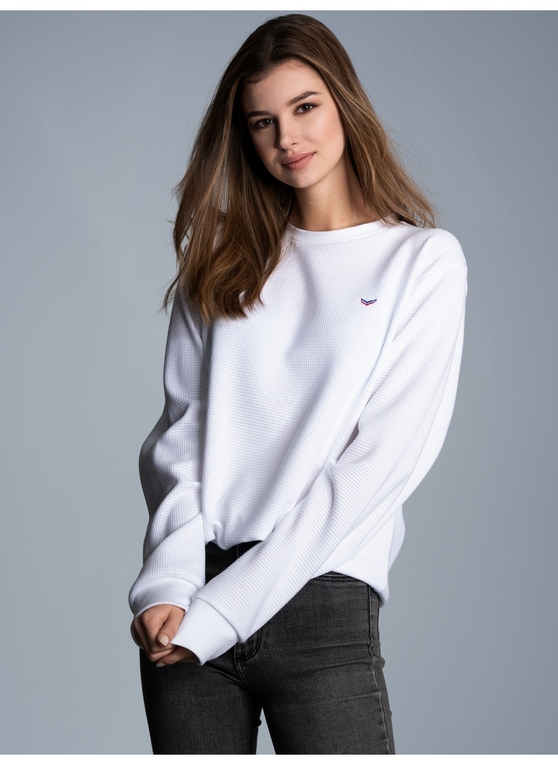 Trigema Sweatshirt »TRIGEMA Sweatshirt in Waffeloptik«