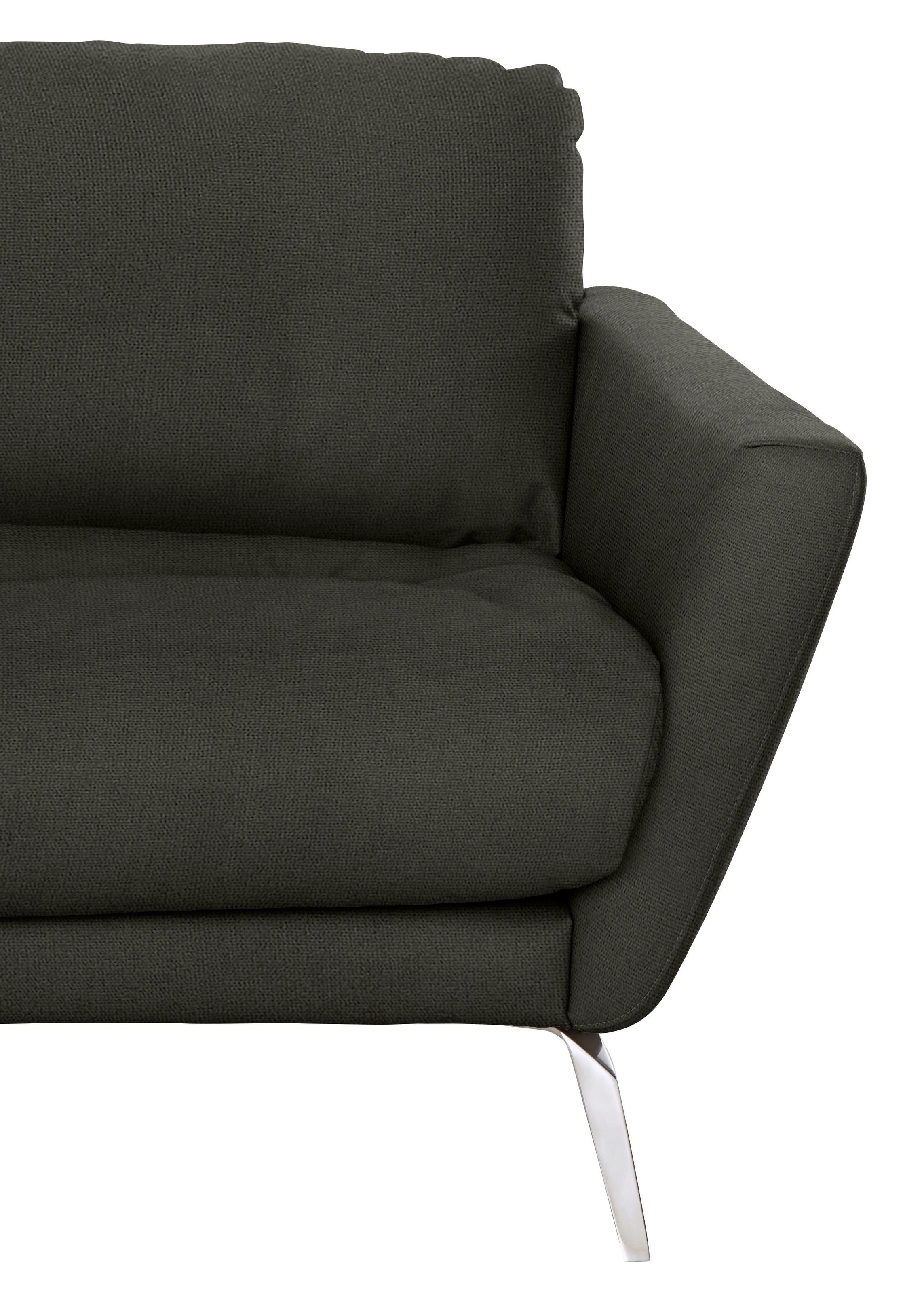 W.SCHILLIG Big-Sofa »softy«, mit dekorativer Heftung im Sitz, Füße Chrom glänzend
