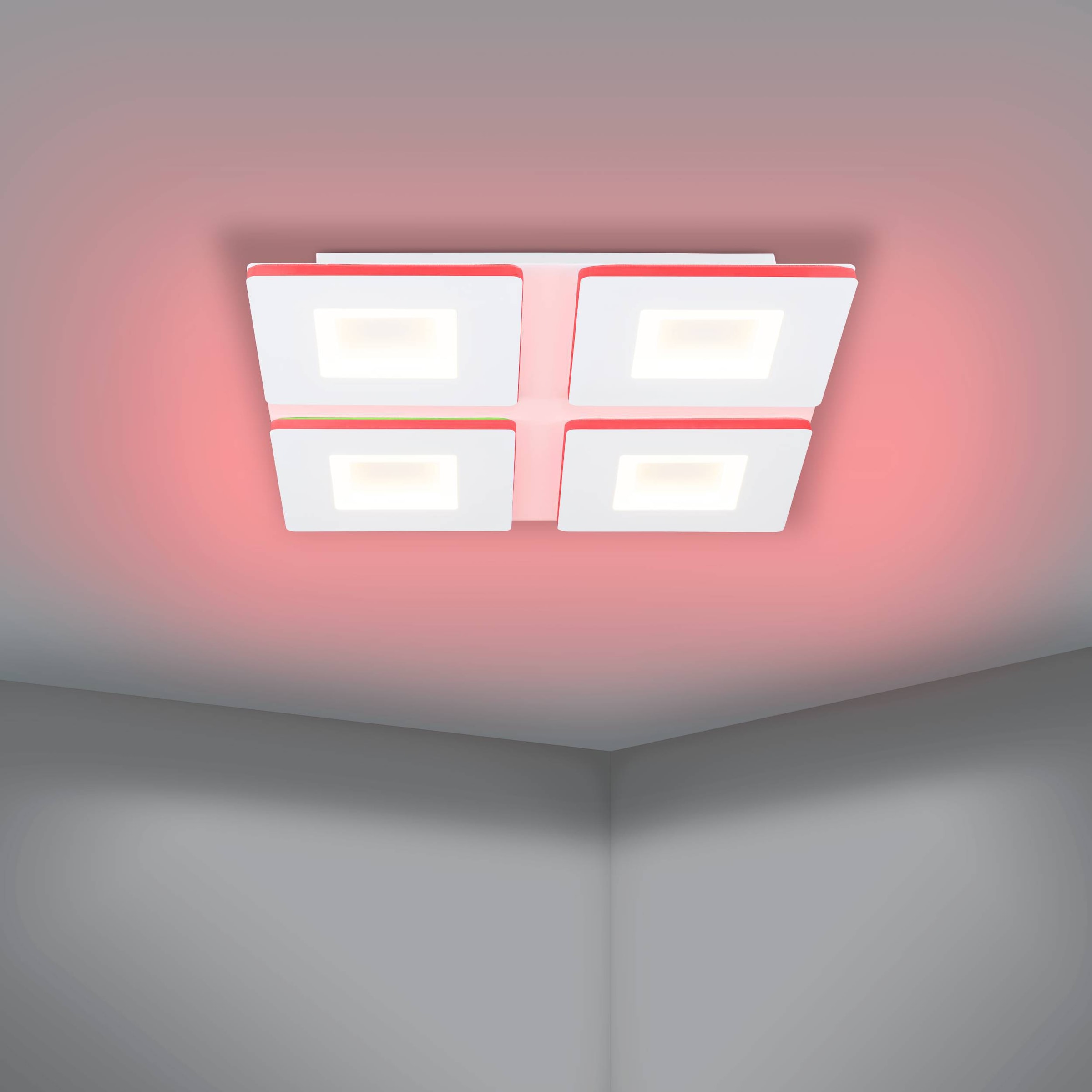 EGLO Deckenleuchte »Padrogiano-Z Deckenlampe, ZigBee 3.0, App und Sprachsteuerung, Lampe« LED-Modul 1 Stk. Kaltweiß | RGB ZigBee, App und Sprachsteuerung Alexa, RGB, dimmbar, 45 x 45 cm