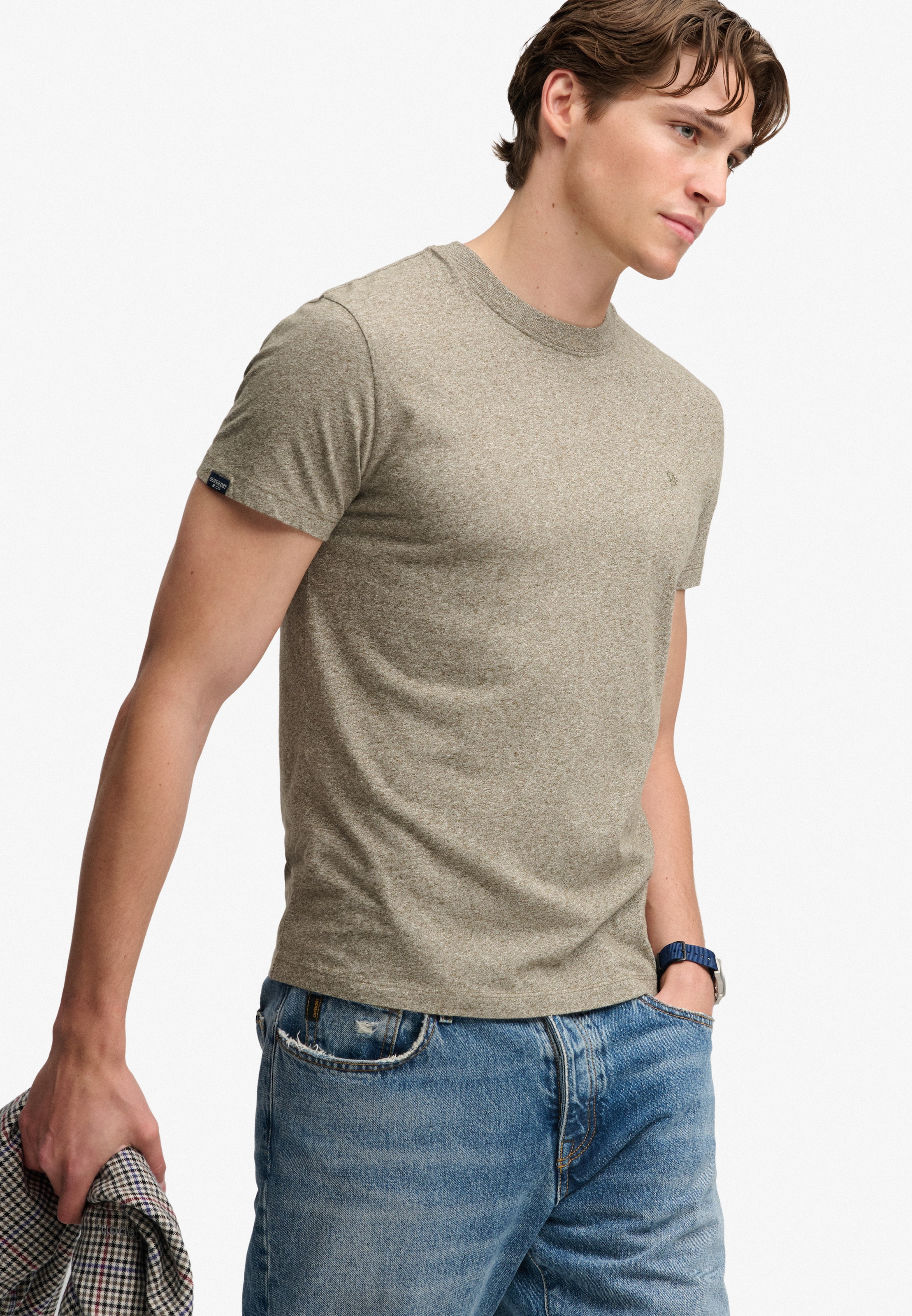 Superdry Rundhalsshirt »ESSENTIAL SDCO LOGO EMB TEE« Baumwolle, regular fit
