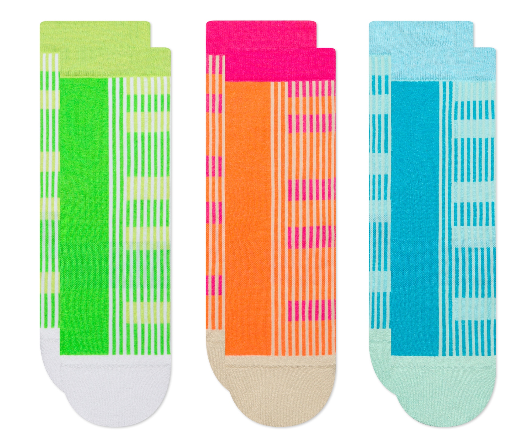 Freizeitsocken »Crocs Socks Split Stripe Ankle«, (3 Paar), in modischen Farbkombis