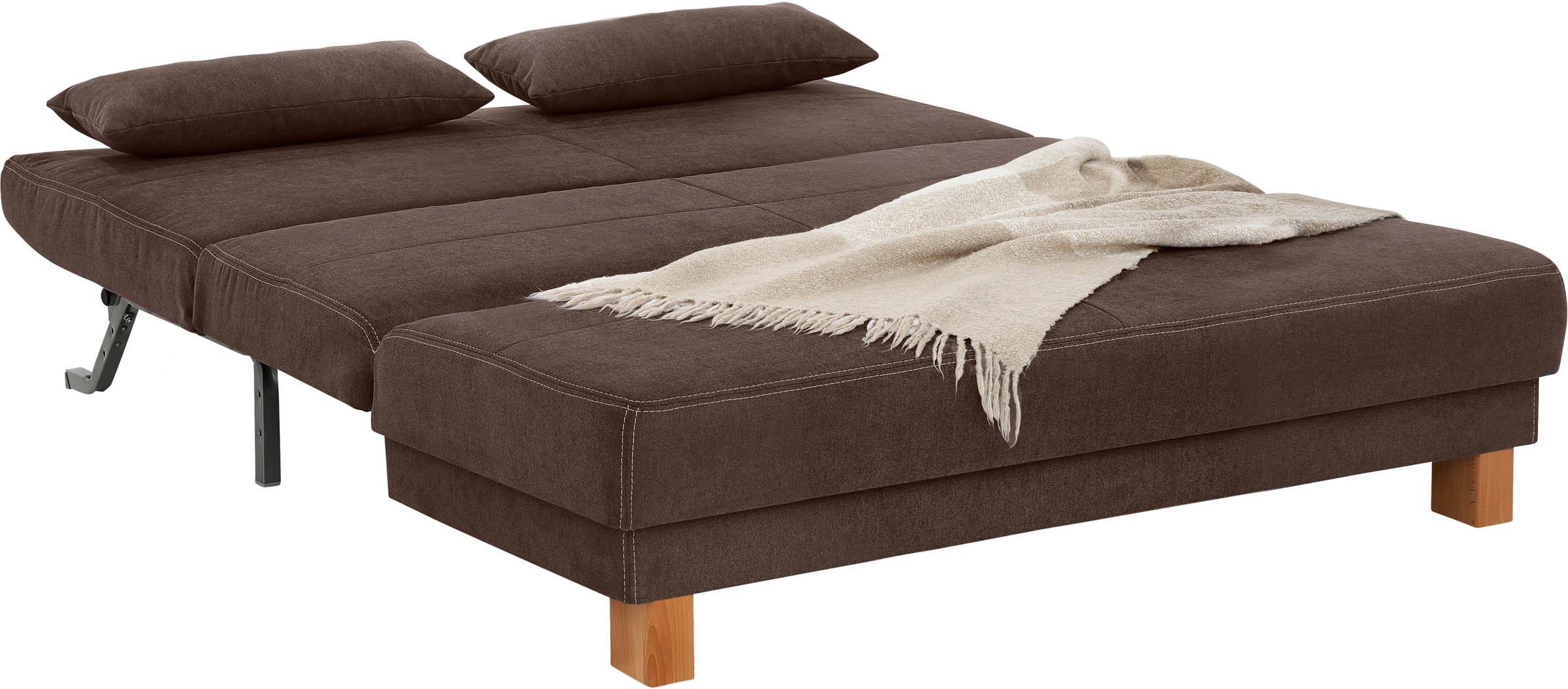 Home affaire Schlafsofa »Gina«, vom Sofa zum Bett mit einem Handgriff, in 4 Breiten, Nierenkissen