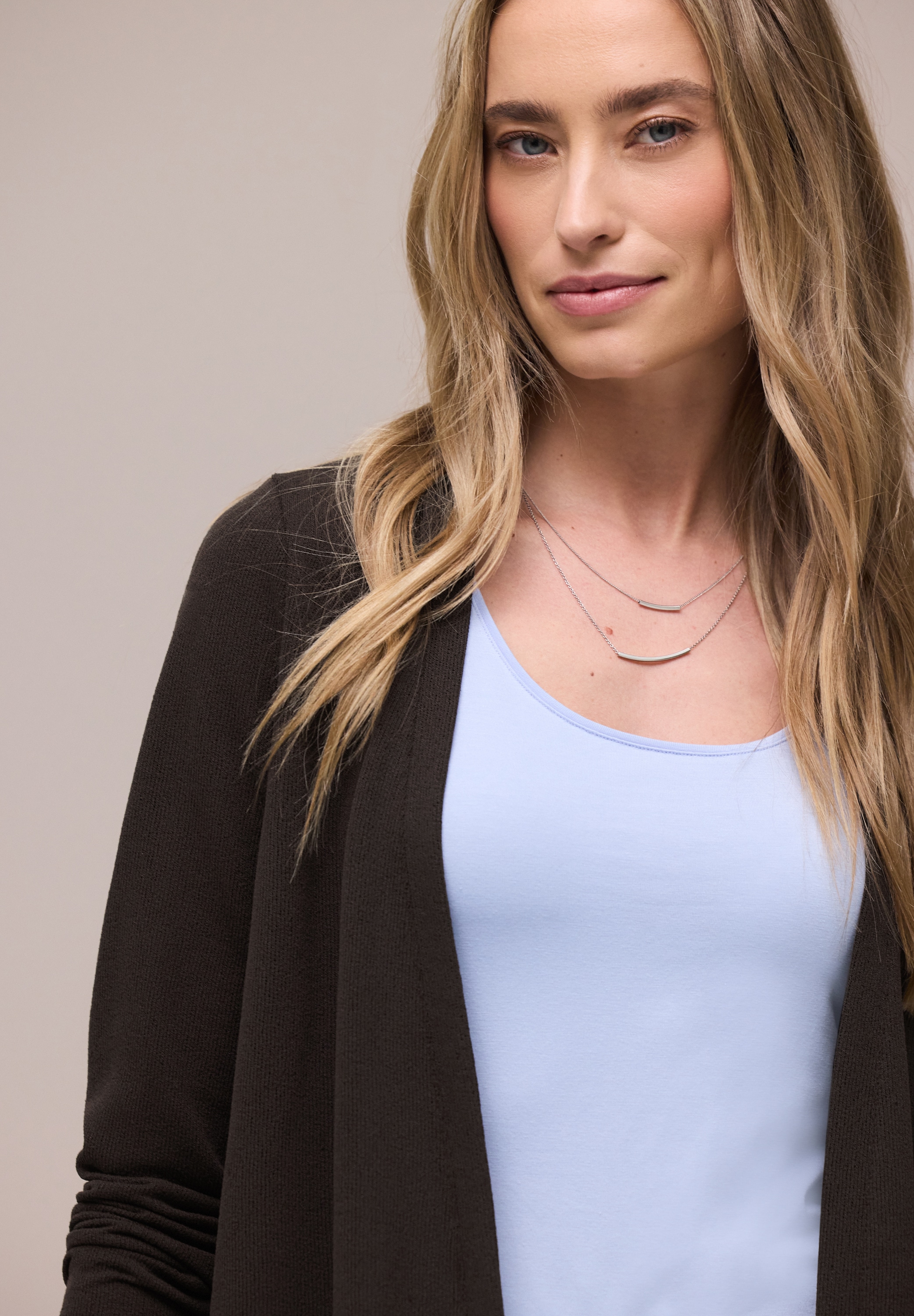 STREET ONE Strickjacke »Style Nette« in offener Passform