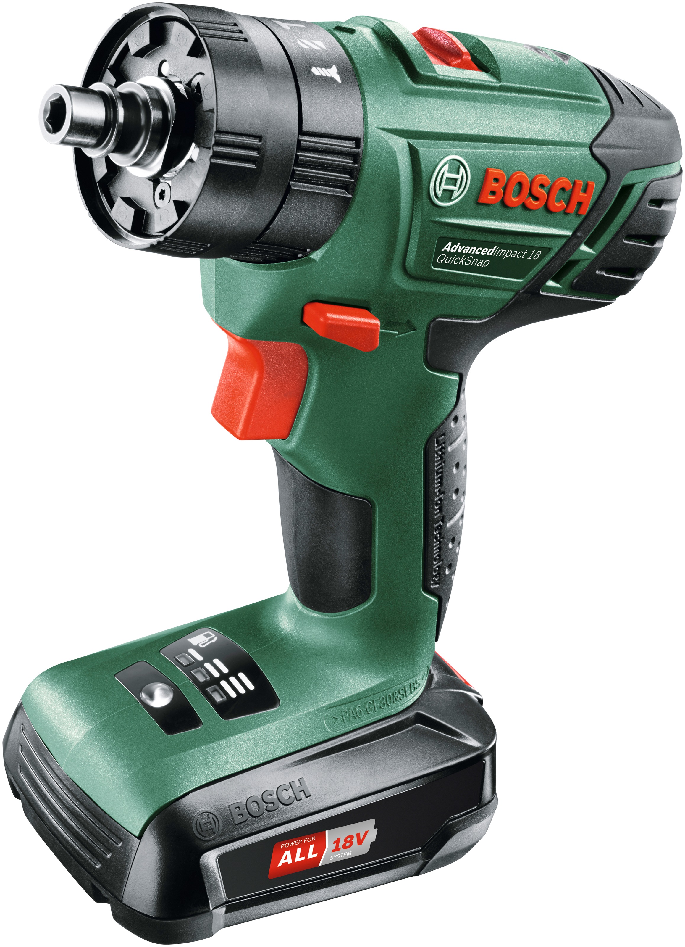 Bosch Home & Garden Akku-Schlagbohrmaschine »AdvancedImpact 18«, (Set), QuickSnap, inkl. 2 Akkus