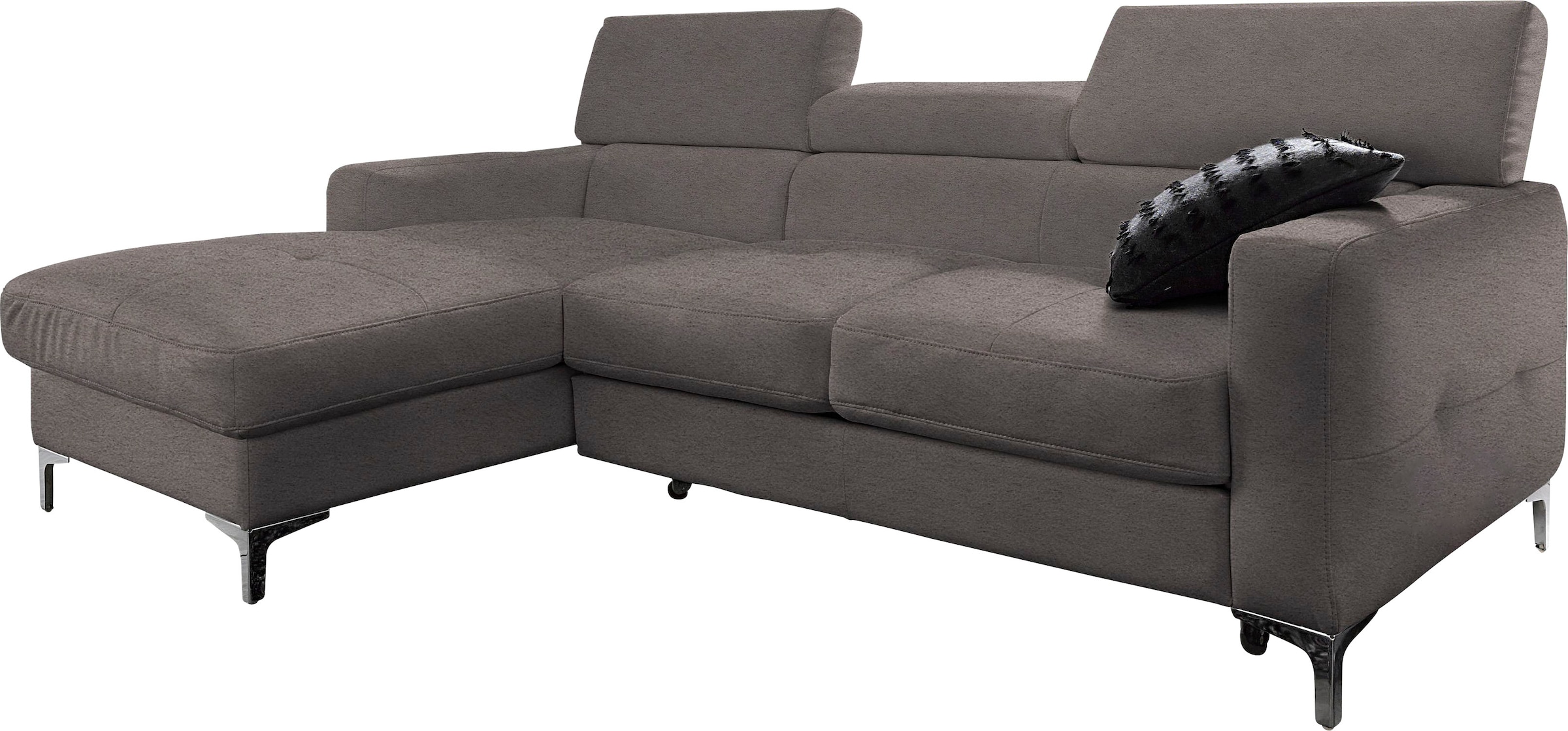 COTTA Ecksofa "Sammy L-Form" mit Kopfteilverstellung, wahlweise mit Schlaffunktion