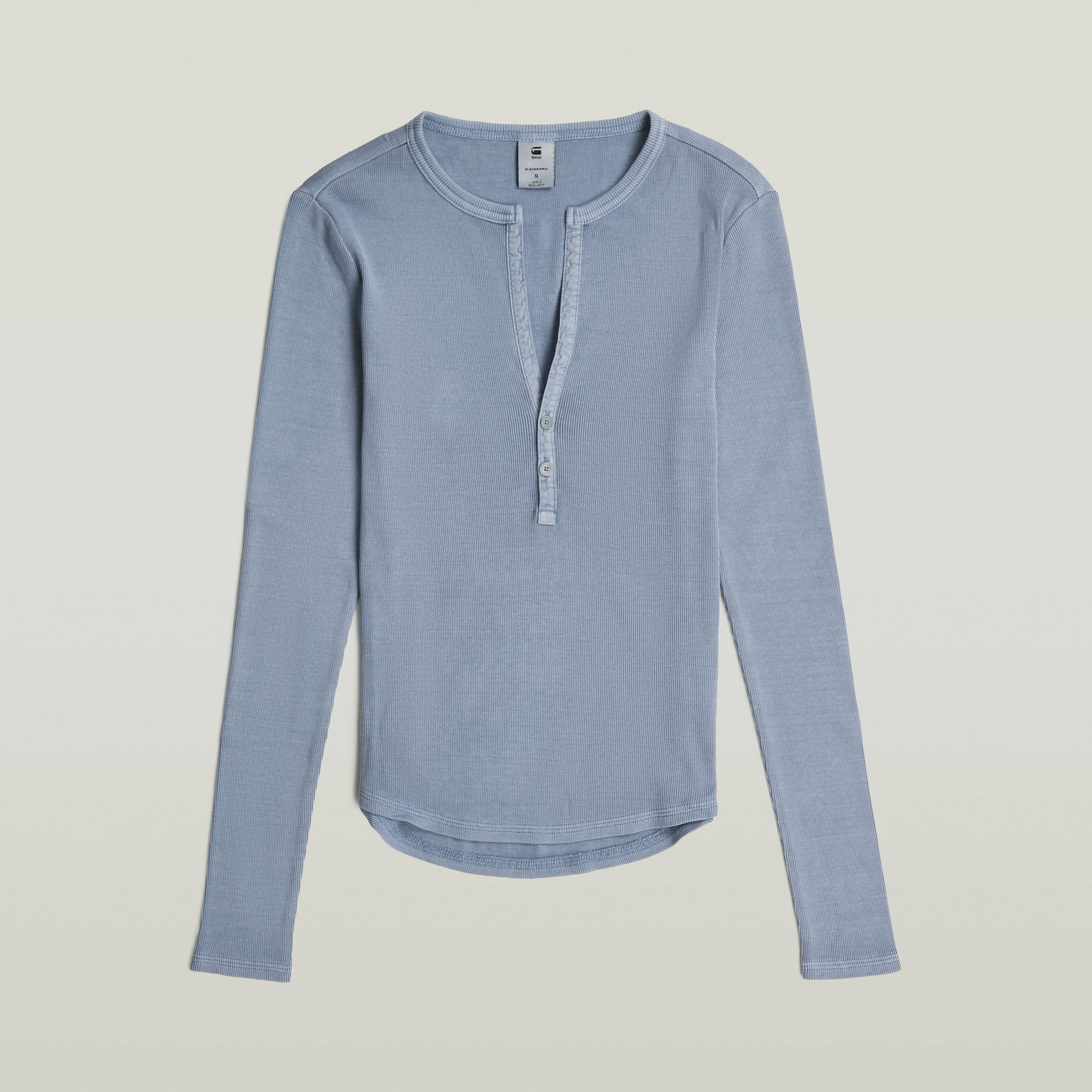 G-STAR Langarmshirt »Deep v slim«, mit Knopfverschluss