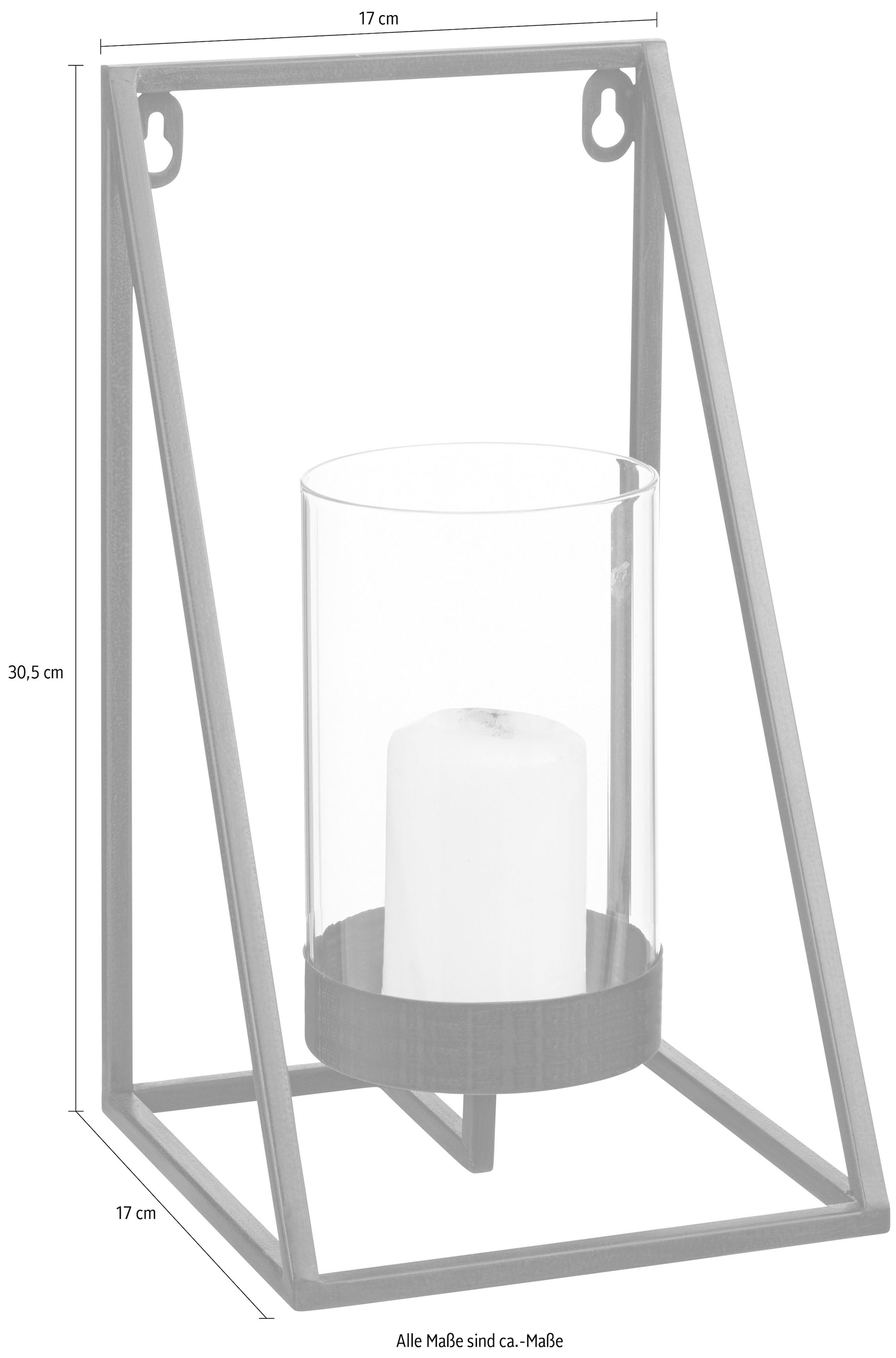 OTTO home Wandkerzenhalter »Industrial Candleholder« Industrial, modern, Metall, schwarz
