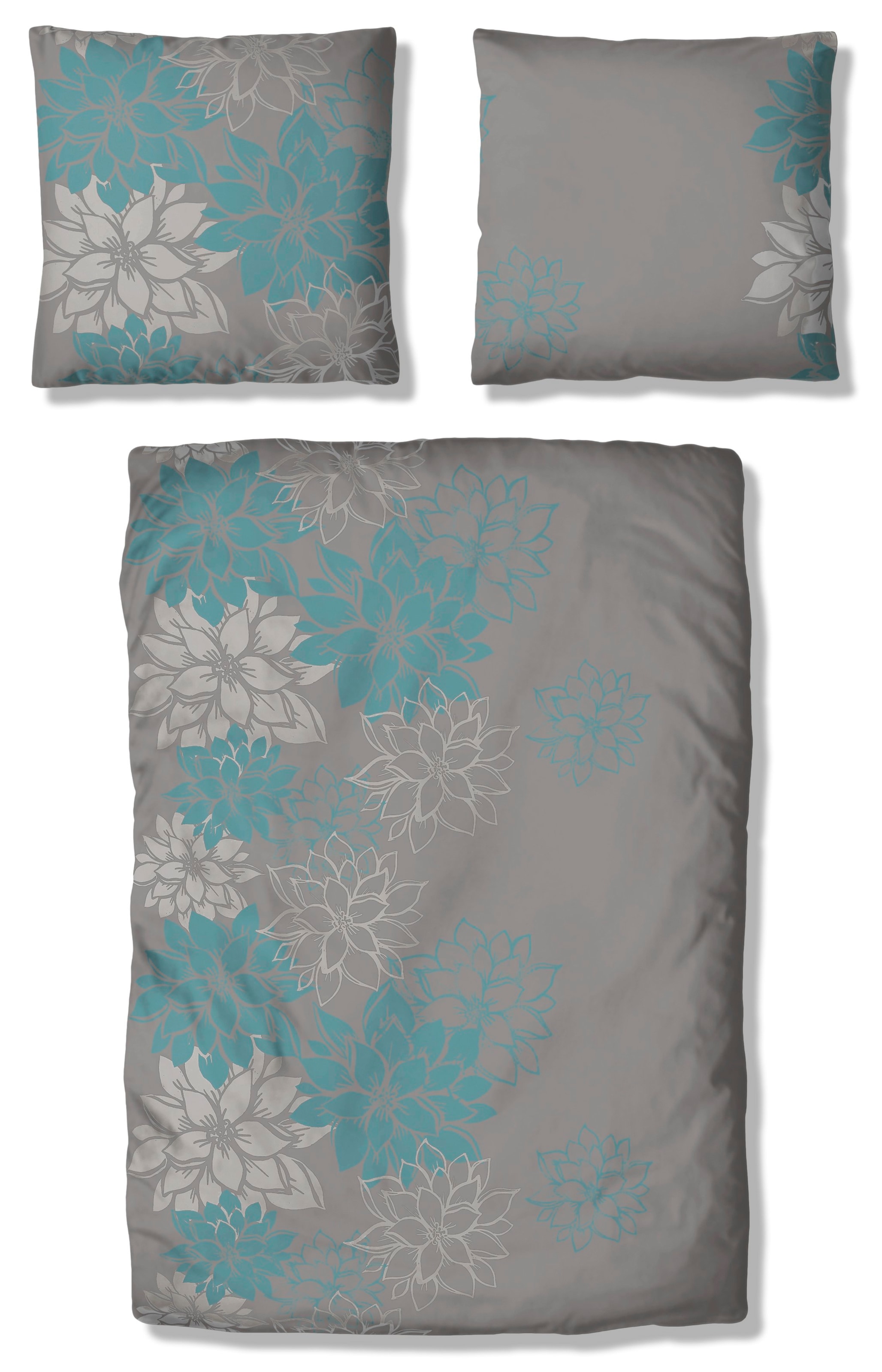 Home affaire Bettwäsche »Susan in Gr. 135x200 oder 155x220 cm« 2 tlg. in verschiedenen Qualitäten, romantische Bettwäsche mit Blumen