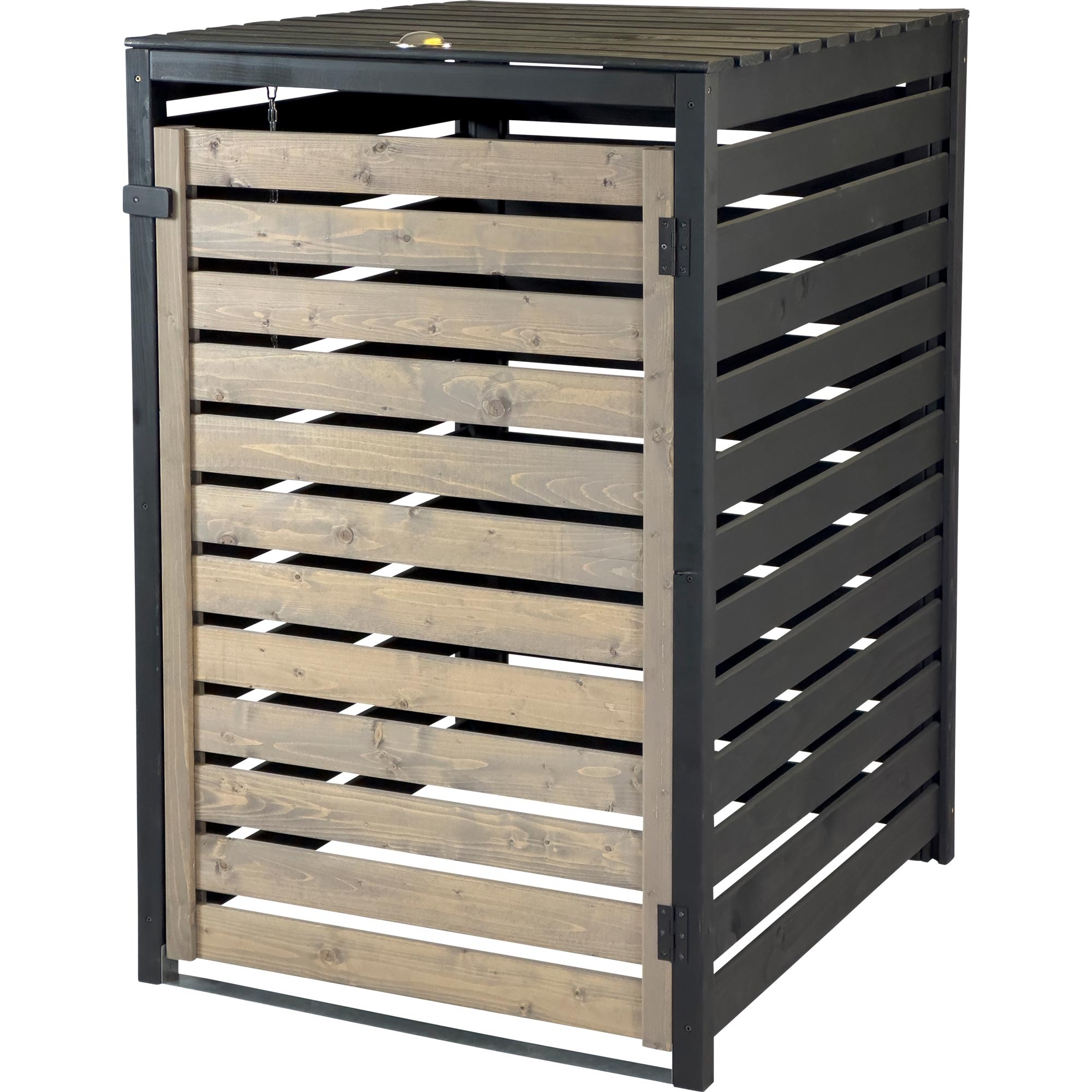 dobar Mülltonnenbox »Mülltonnenverkleidung 240 L, schwarz-anthrazit« aus robustem lasiertem Fichtenholz