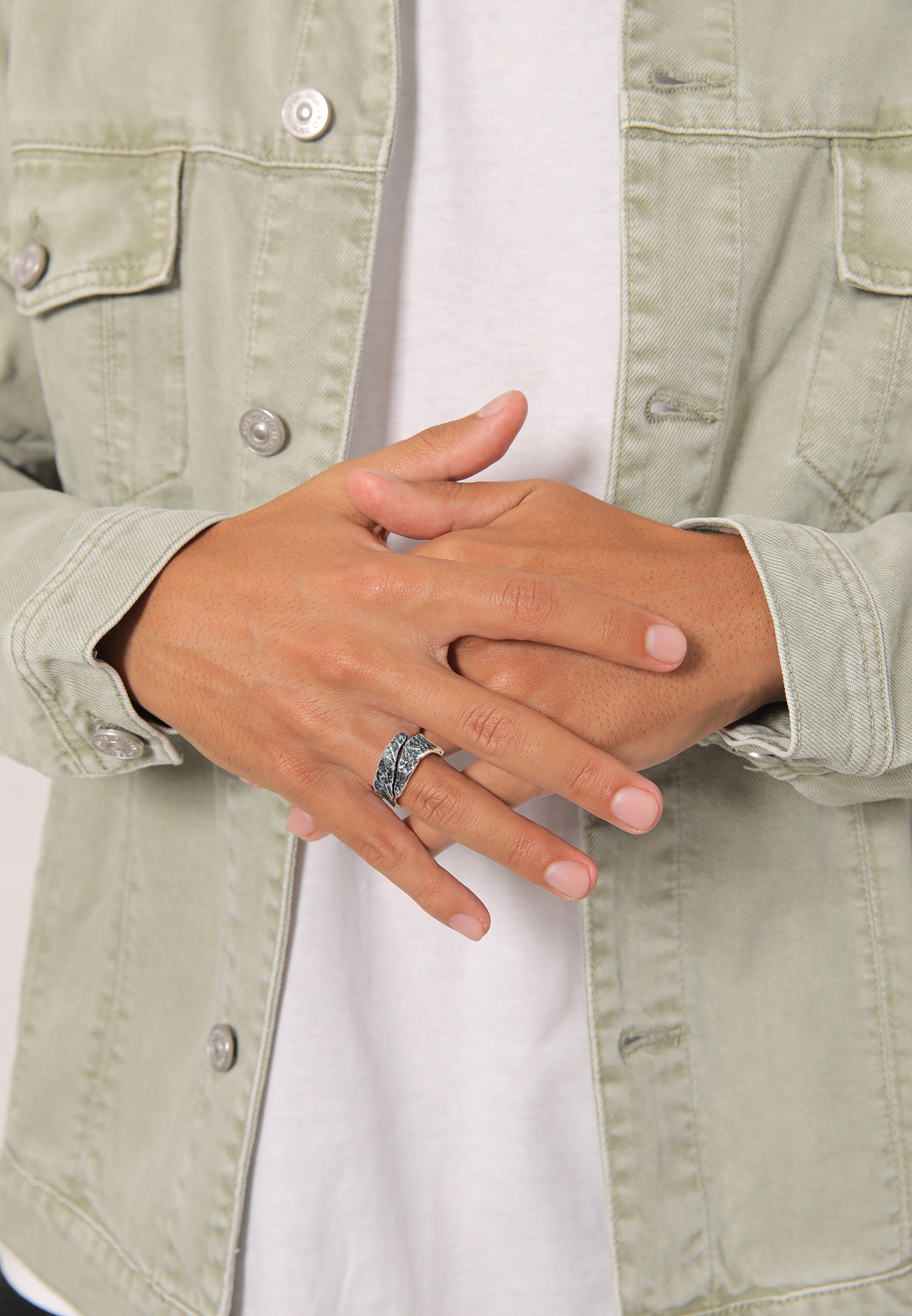 Kuzzoi Silberring »Ring Bandring Struktur Used Look 925 Silber«