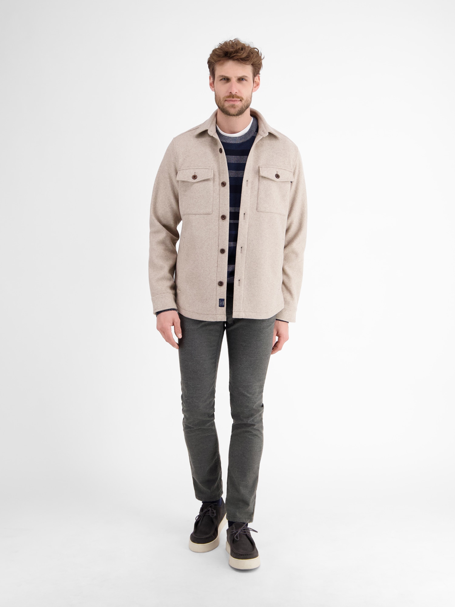 LERROS Chinohose »Herren Hose CONLIN in Wolloptik, SLIM FIT«