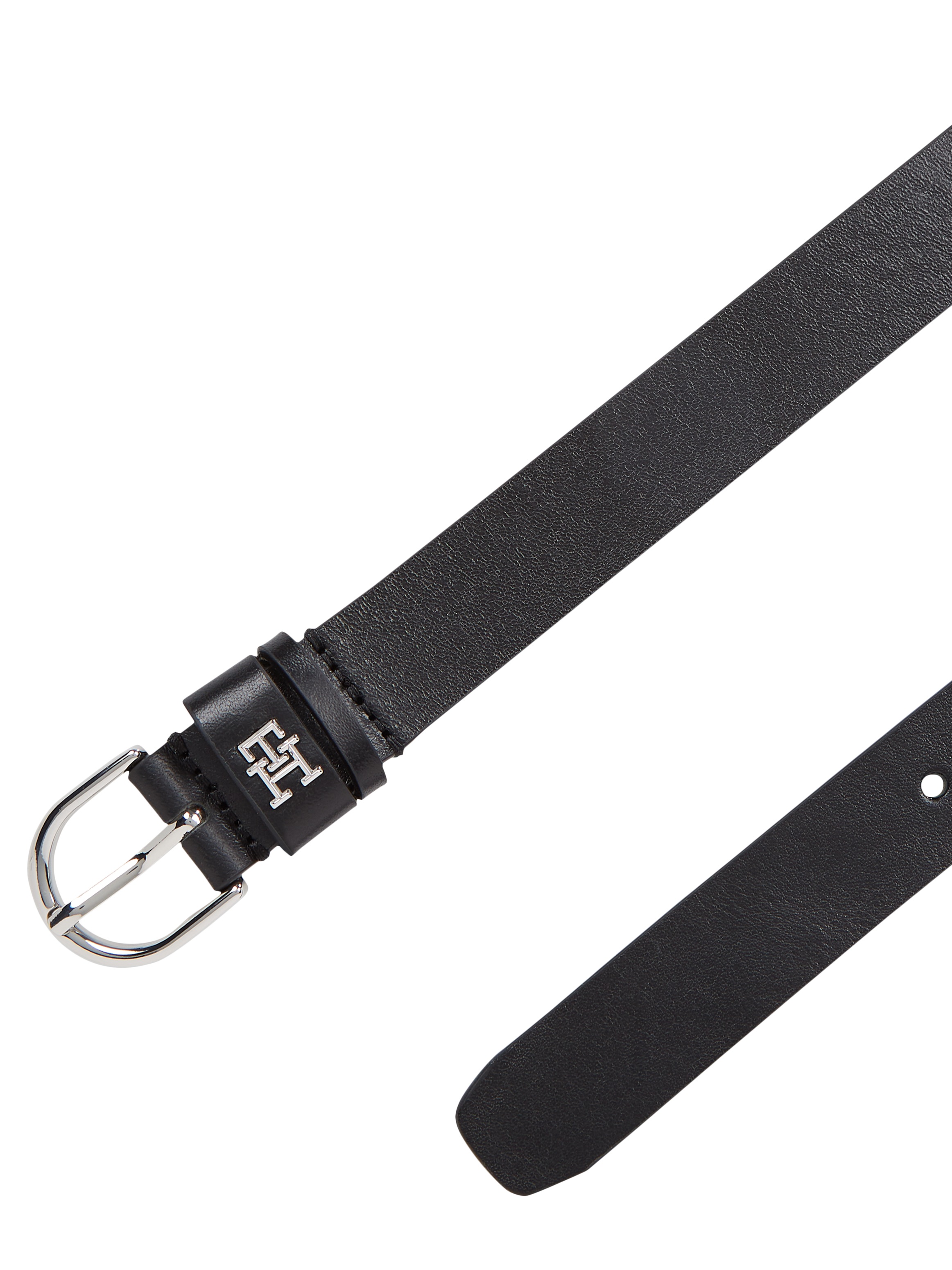 Tommy Hilfiger Ledergürtel »ESSENTIAL EFFORTLESS 2.5 SV«, Einfachdornschließe, Metallemblem