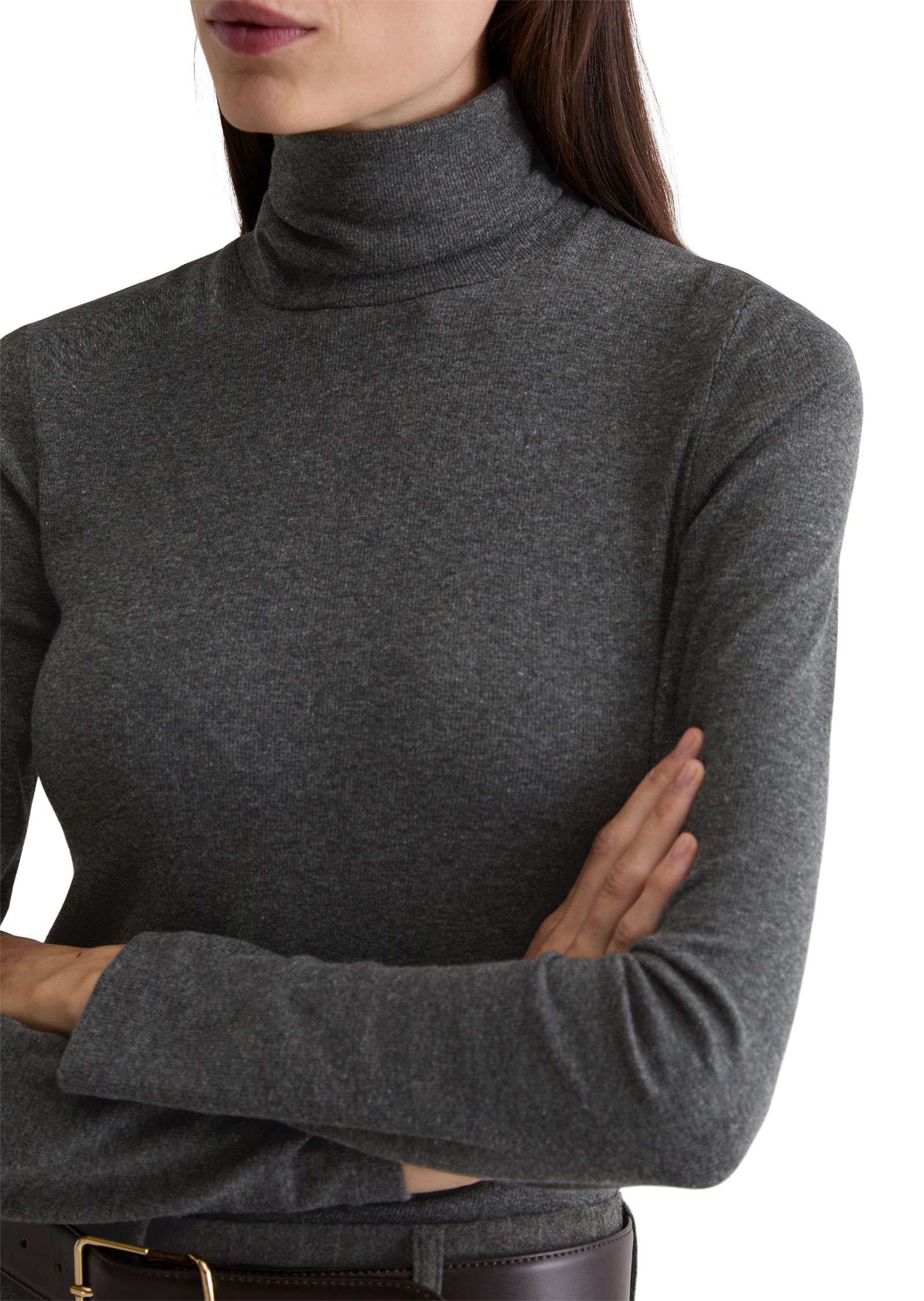 Marc O'Polo Rollkragenshirt regular fit, aus soft geripptem Jersey