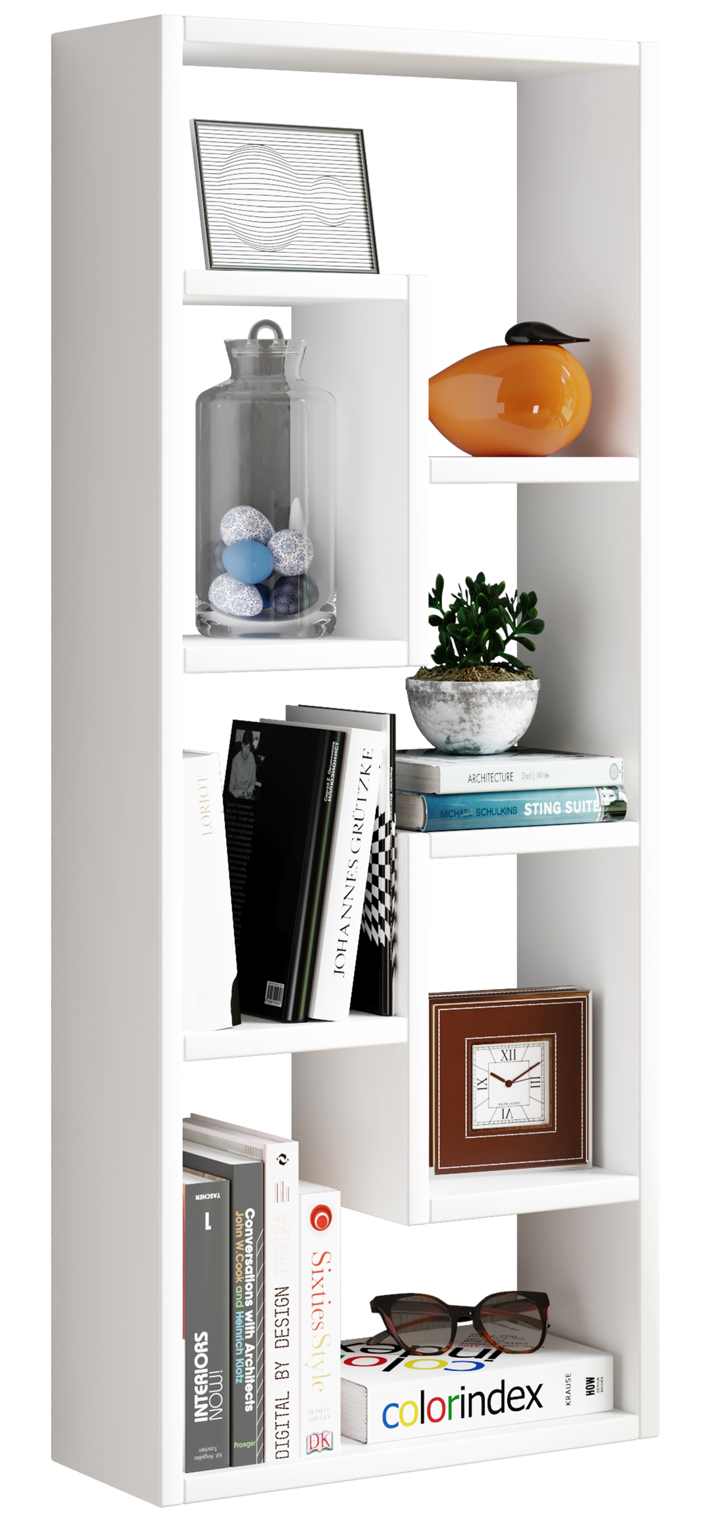 Ebuy24 - Rayon mural Vilota h. 92 x l. 36 x p. 15 cm Blanc