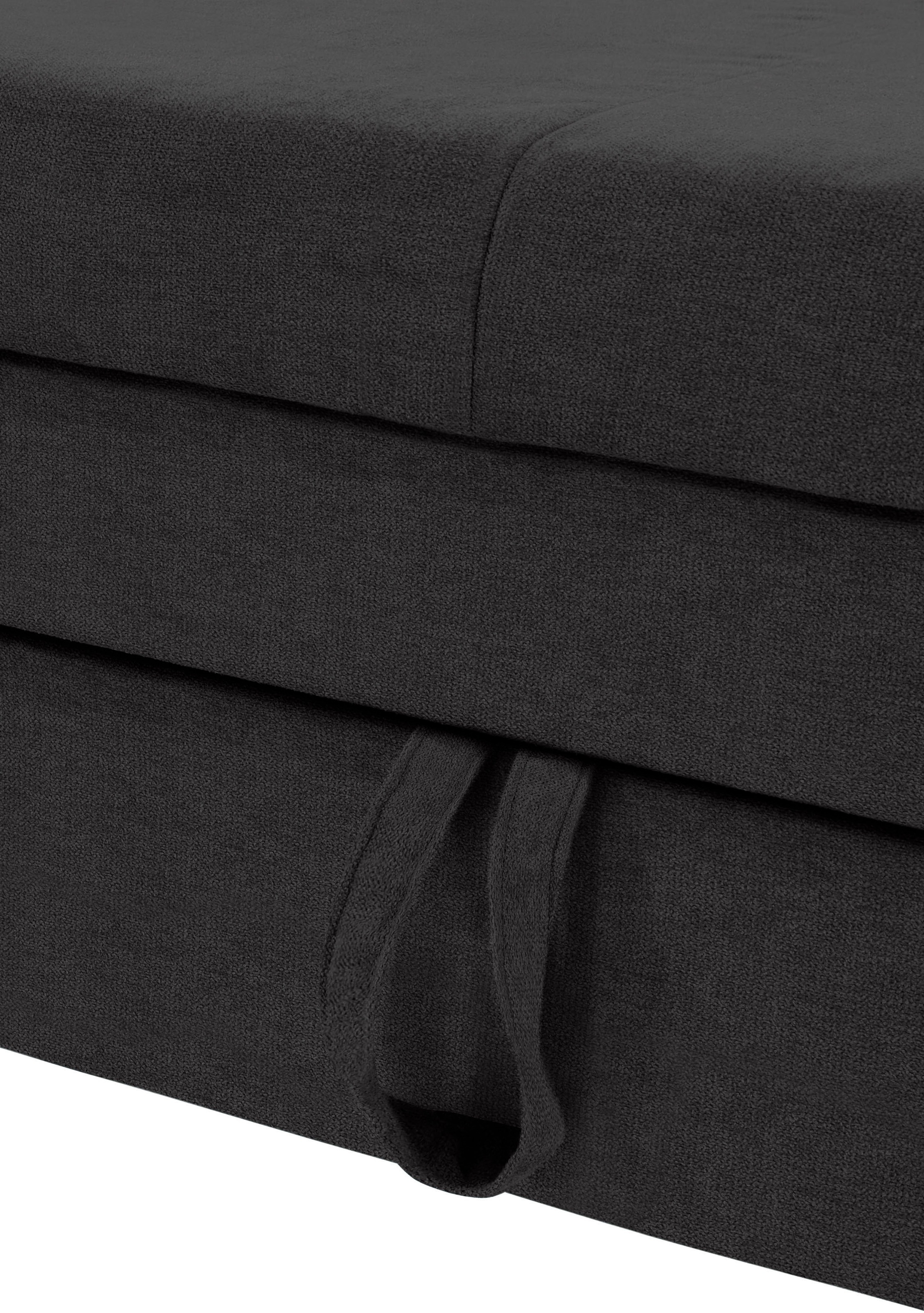 COTTA Ecksofa »Mia L-Form mit 3 Zierkissen«, wahlweise mit Bettfunktion, Bettkasten, Beleuchtung & Wireless-Charger