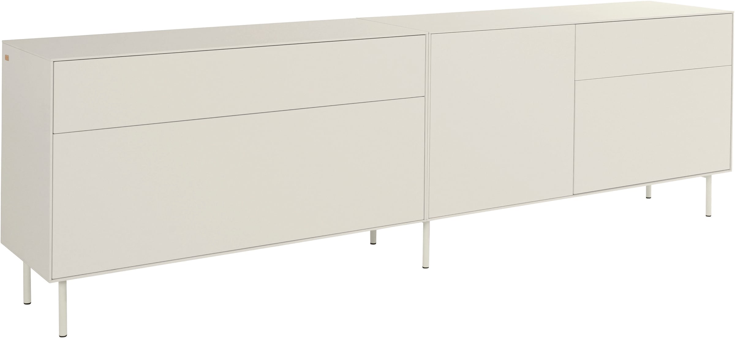 LeGer Home by Lena Gercke Lowboard »Essentials«, (2 St.), Breite: 239cm, MDF lackiert, Push-to-open-Funktion