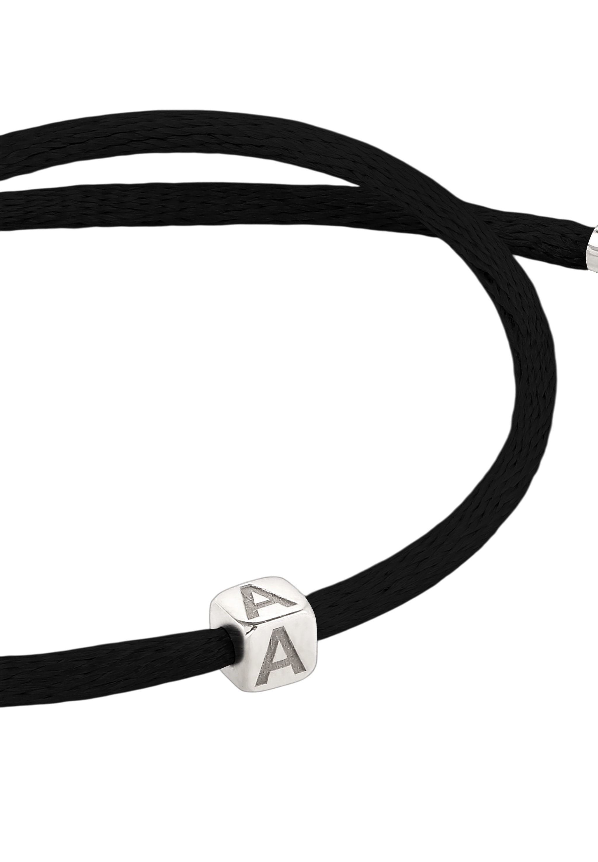 Elli Armkette »Armband Satin Lettering Heart 925 Sterling Silber vergoldet«