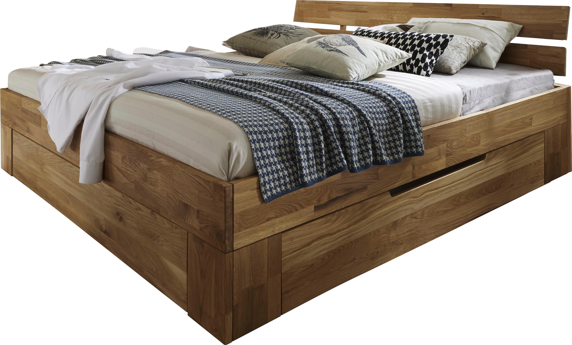 Home affaire Massivholzbett »Tommy FSC-zertifiziertes Massivholz in Futon Stil« hohe Belastbarkeit: 200kg je Seite,  Massivholz, Skandinavisches Design, Robust, stabil, FSC zertifiziert