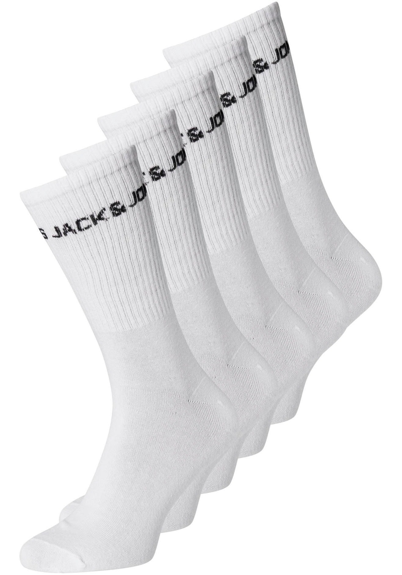 Jack & Jones Tennissocken »JACBASIC LOGO TENNIS SOCK 5 PACK NOOS«, (Packung, 5 Paar)