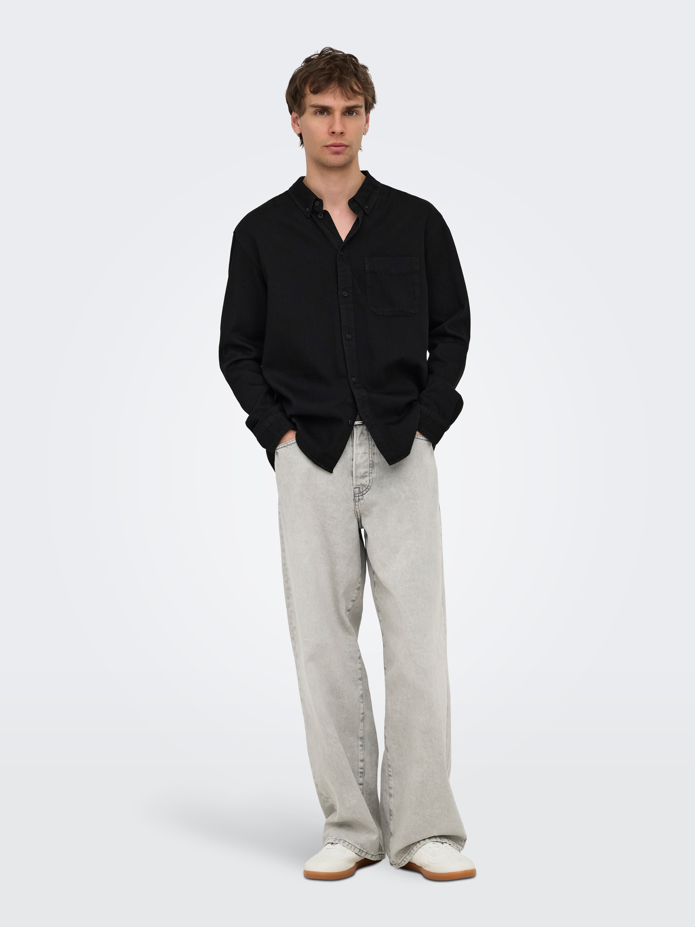 ONLY & SONS Jeanshemd »ONSORSON REGULAR YFM DNM SHIRT NOOS« Baumwolle, normal geschnitten