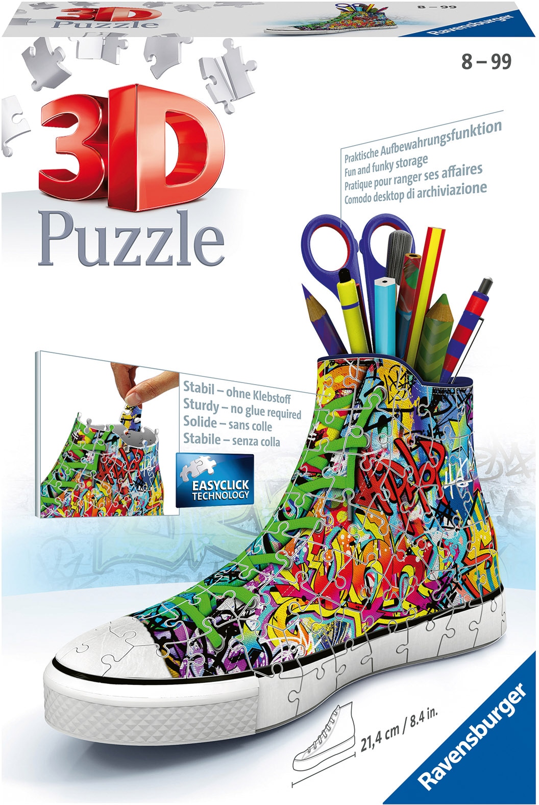 3D-Puzzle »Sneaker Graffiti Style«, Made in Europe, FSC® - schützt Wald - weltweit