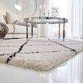 Leonique Hochflor-Teppich »Belle«, rechteckig, 35 mm Höhe, Rauten Design, weiche Haptik, ideal im Wohnzimmer & Schlafzimmer