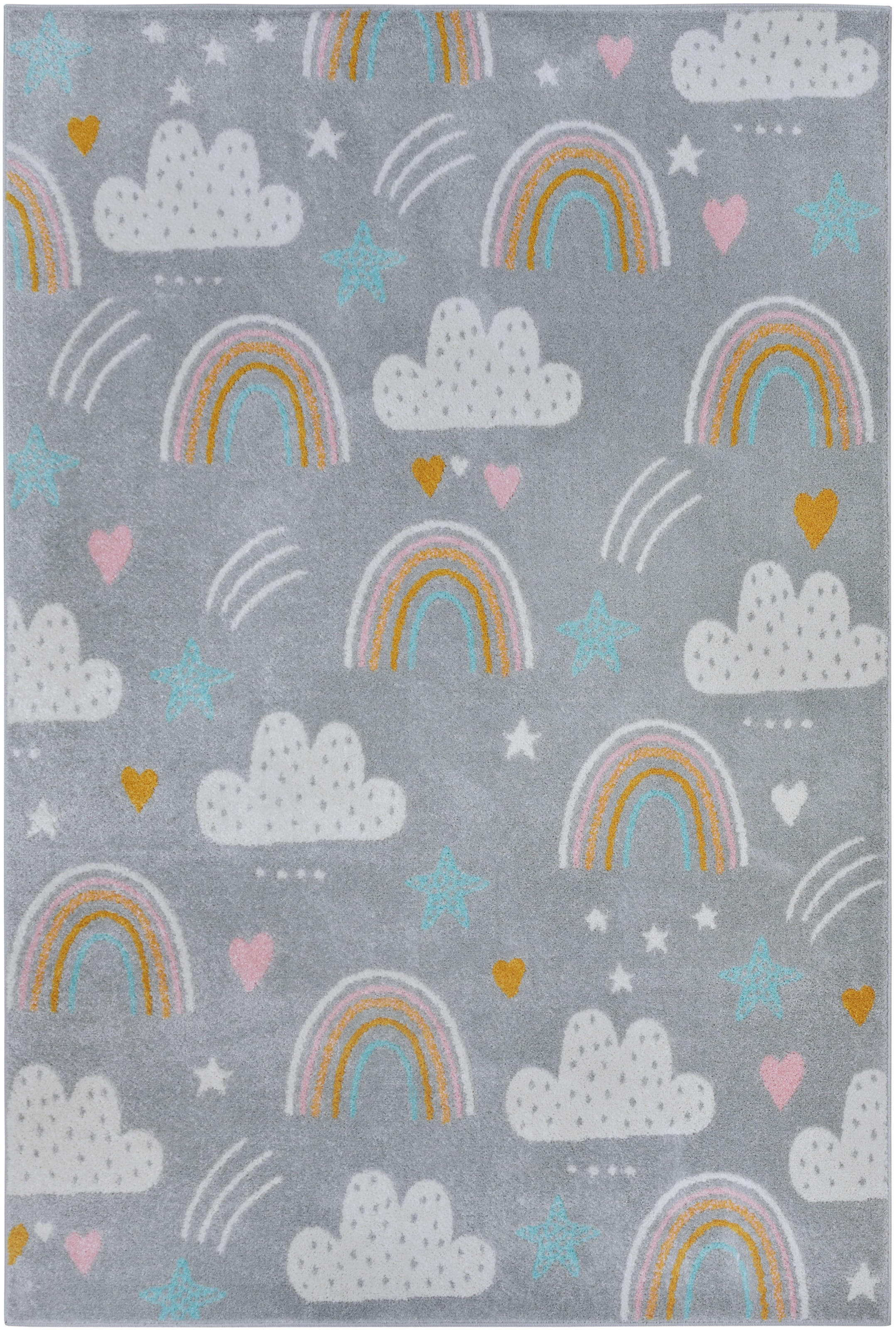 Kinderteppich »Adventures Rainbow Clouds«, rechteckig, 7 mm Höhe, Spielteppich, weich,...