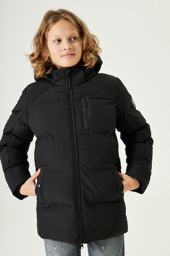 Winterjacke, mit Kapuze, mit 2-Wege-Reißverschluß, warm wattiert
