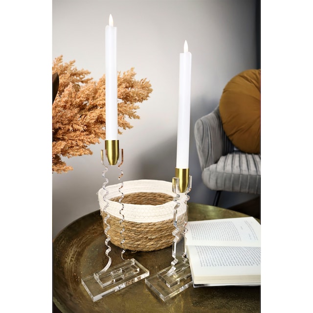 AM Design Kerzenleuchter »Stabkerzenhalter aus Acryl«, (1 St.), Höhe ca. 22  cm auf Rechnung kaufen
