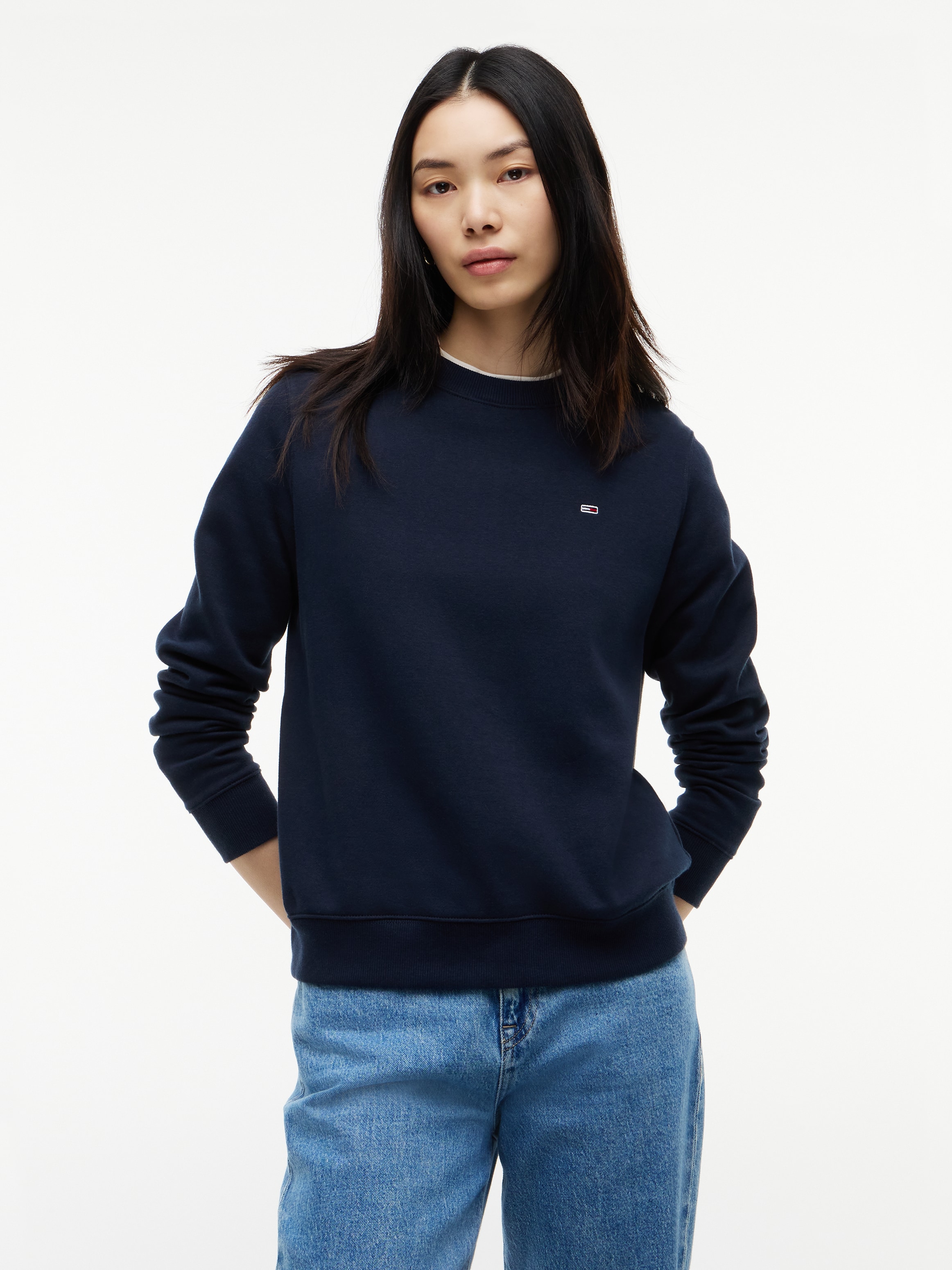 Tommy Jeans Sweatshirt »TJW REG S FLAG CREW«, mit Logostickerei, Regular Fit
