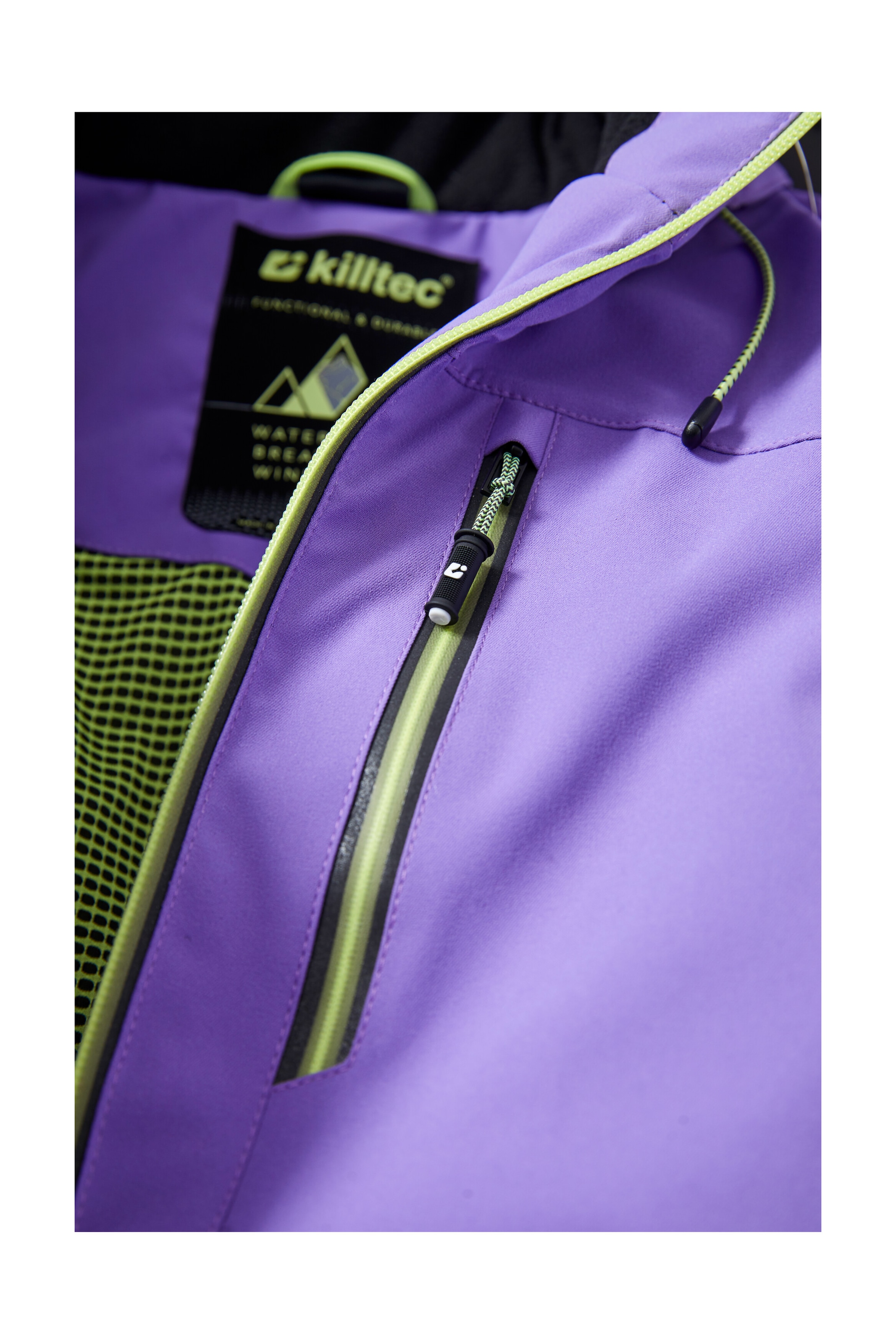 Killtec Skijacke »KSW 81 WMN SKI JCKT«, Wasserdichte, atmungsaktive Winterjacke mit abnehmbarer Kapuze