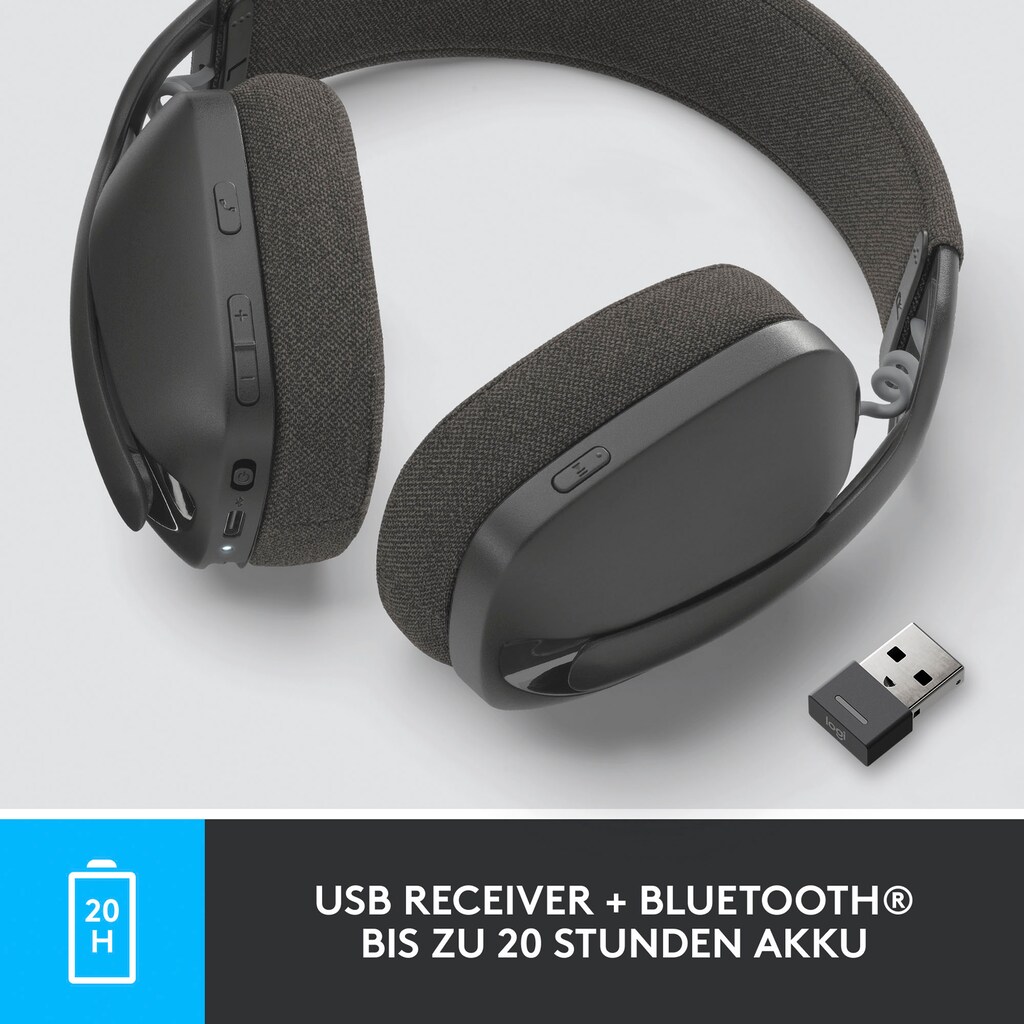 Logitech Gaming-Headset »Zone Vibe 125«, Bluetooth, Freisprechfunktion-Active Noise Cancelling (ANC)