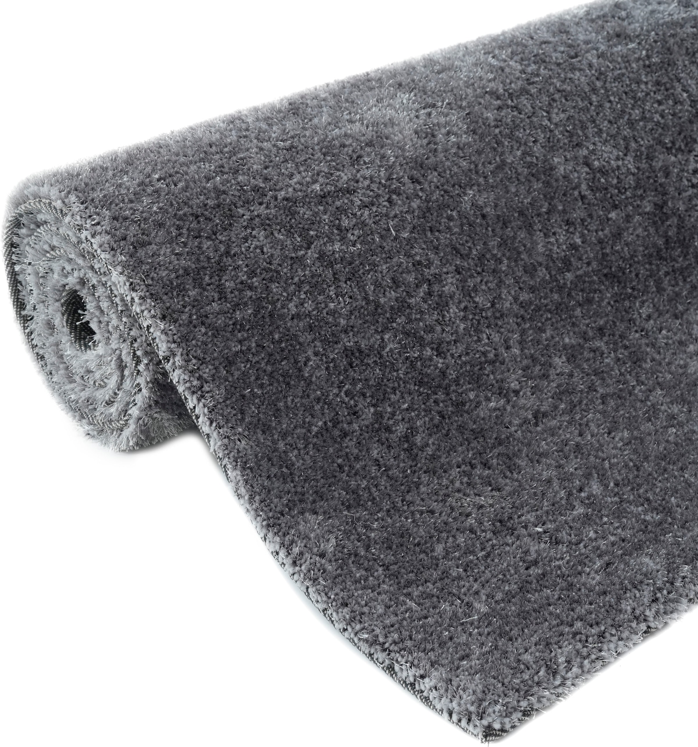 my home Hochflor-Teppich »Dana light, besonders weich, Mikrofaser Teppiche«, rechteckig, 25 mm Höhe, uni, leichter Glanz, Wohnzimmer, Schlafzimmer, Esszimmer