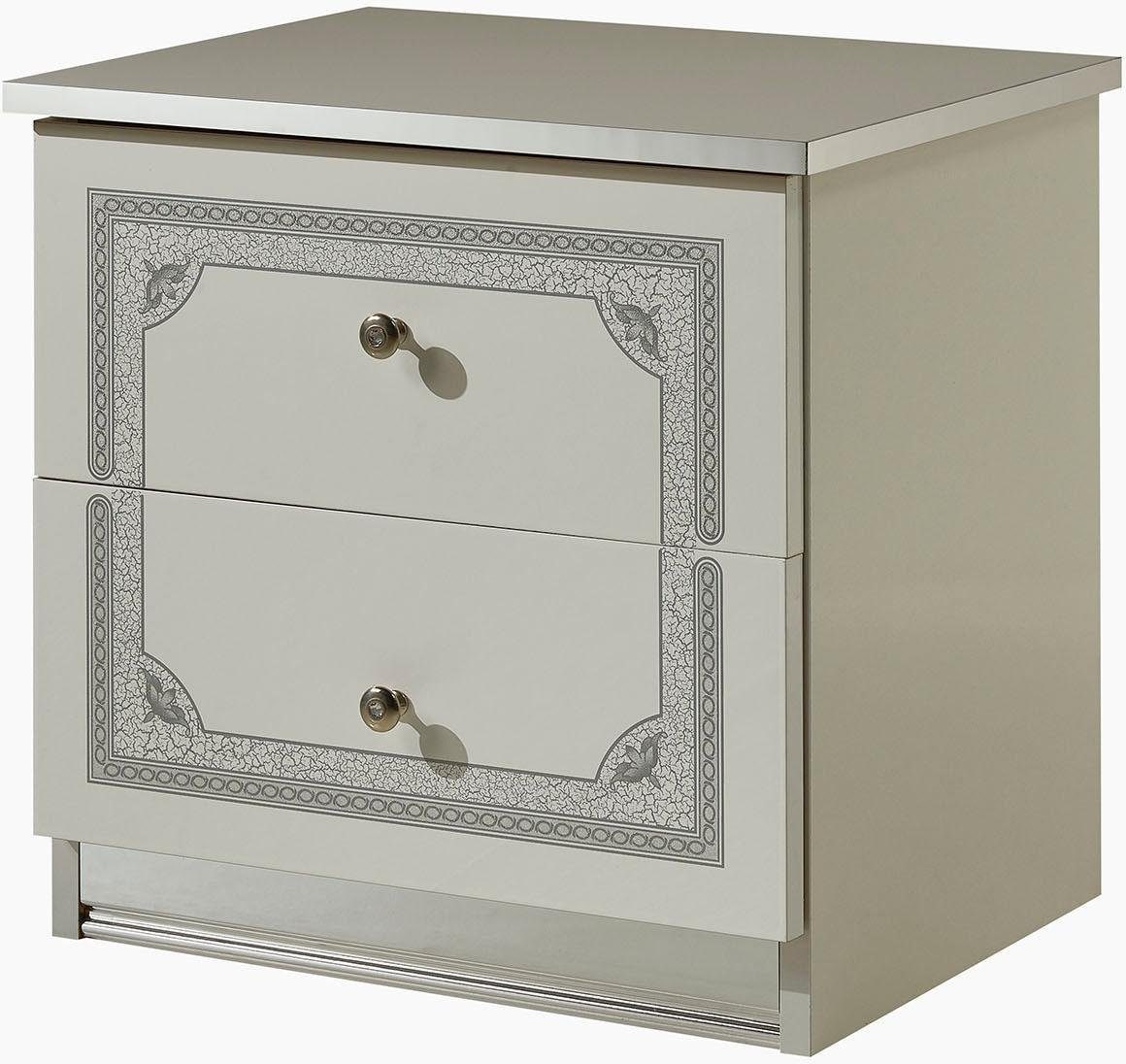INOSIGN Nachtkommode »Greta, aus FSC-zertifiziertem Holzwerkstoff mit Dekor im Klassikstil«, (Maße (B/T/H): 50/38,5/49 cm), mit 2 Schubladen, soft-close-Funktion, Made in Italy