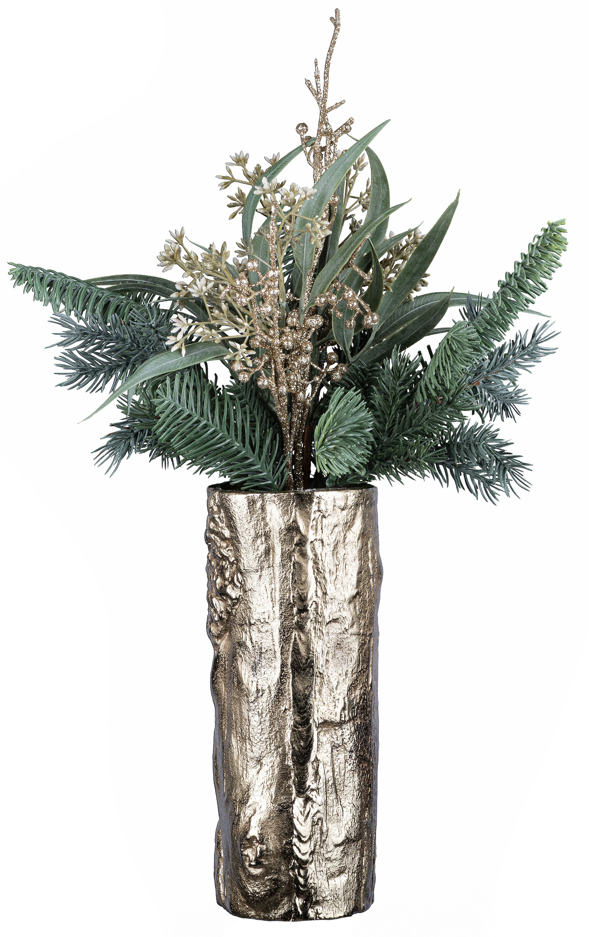 Vase, mit Raten »Weihnachtsdeko«, Creativ Bouquet), kaufen deco St., auf (Set, 1 Dekovase 1 2 Tannen-Mix-Bouquet