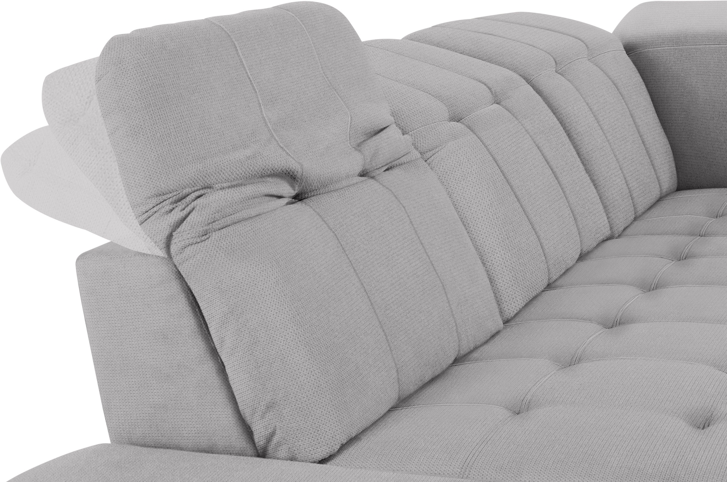 COTTA Ecksofa »Holiday L-Form mit Sitztiefen-, Armteil- und Kopfteilverstellung«, wahlweise mit Bettfunktion inkl. Bettkasten