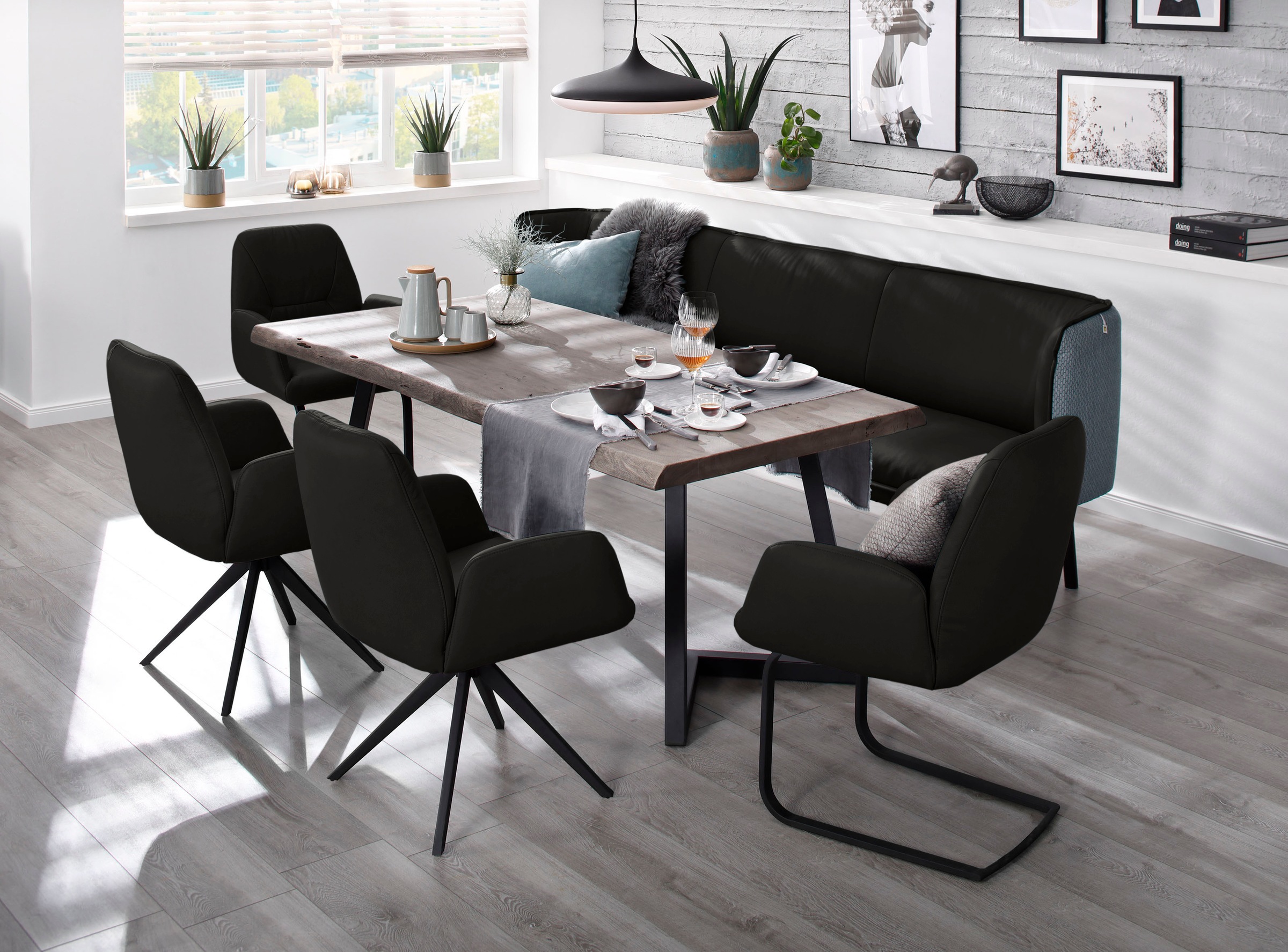 W.SCHILLIG Freischwinger »ole« () Gestell in Schwarz pulverbeschichtet