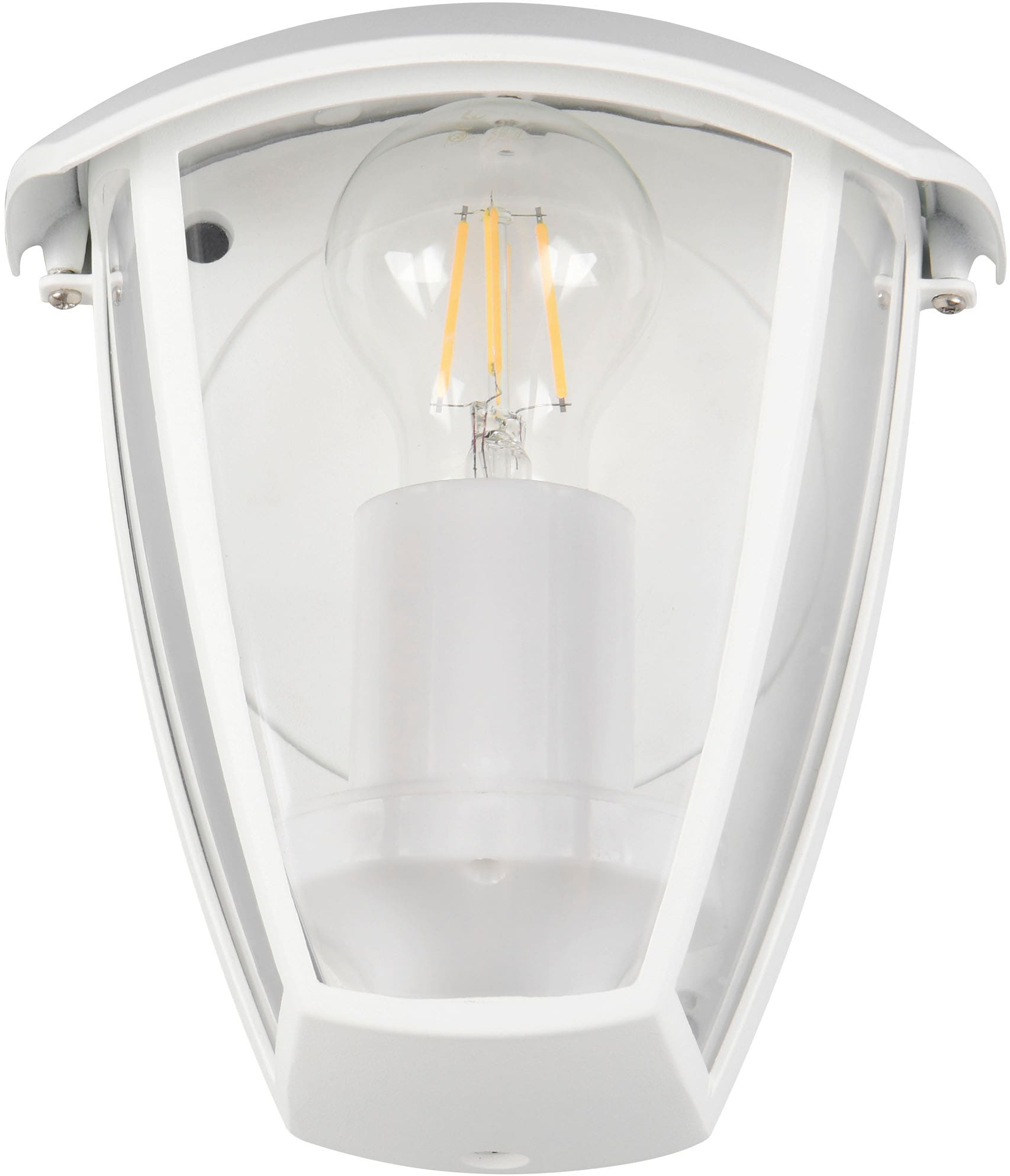 TRIO Leuchten Außen-Wandleuchte »VENTA, Outdoor Hauswand Fassadenbeleuchtung, exkl 1x E27 max 10W, IP44« E27 1 Stk. warmweiß - kaltweiß Wandlampe Garten Terrasse, Aluminium mit Kunststoff Schirm transparent