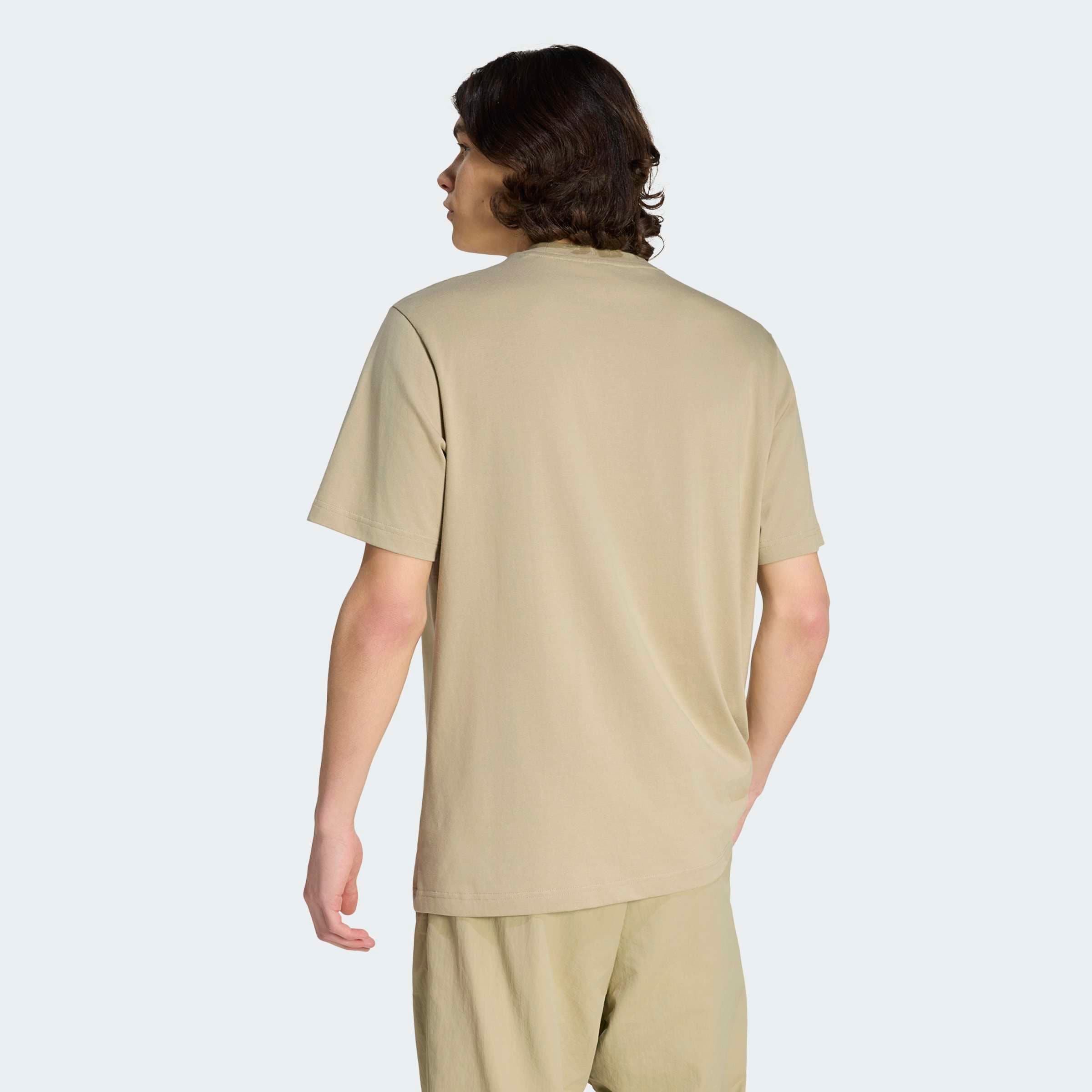 adidas Sportswear T-Shirt »ESSENTIALS LINEAR SINGLE JERSEY« überschnittene Schultern, Kurzarmdesign, aus Baumwolljersey