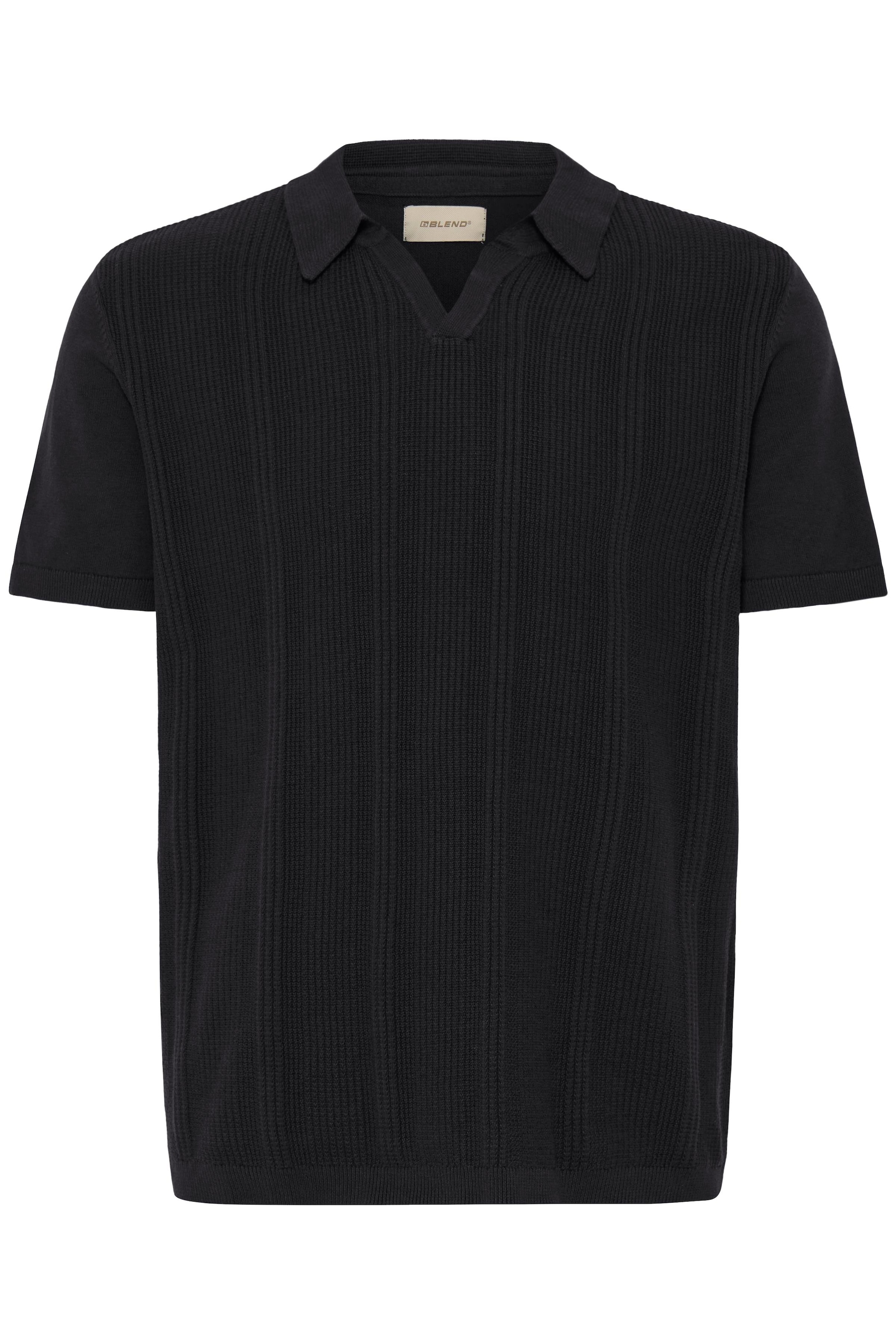 Blend Polokragenpullover »BHBARON SPLIT POLO PPNOOS« aus Baumwolle, Regular Fit, unifarben, Kurzarm, mit V-Ausschnitt