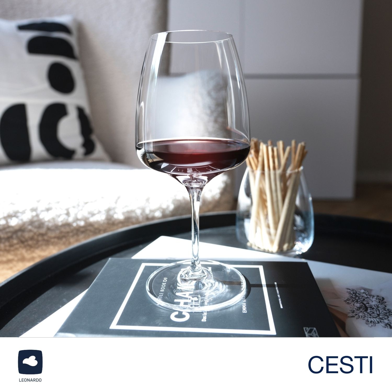 LEONARDO Rotweinglas »Weinset CESTI + Poliertuch« 2 Weingläser und 1 Karaffe mit Poliertuch