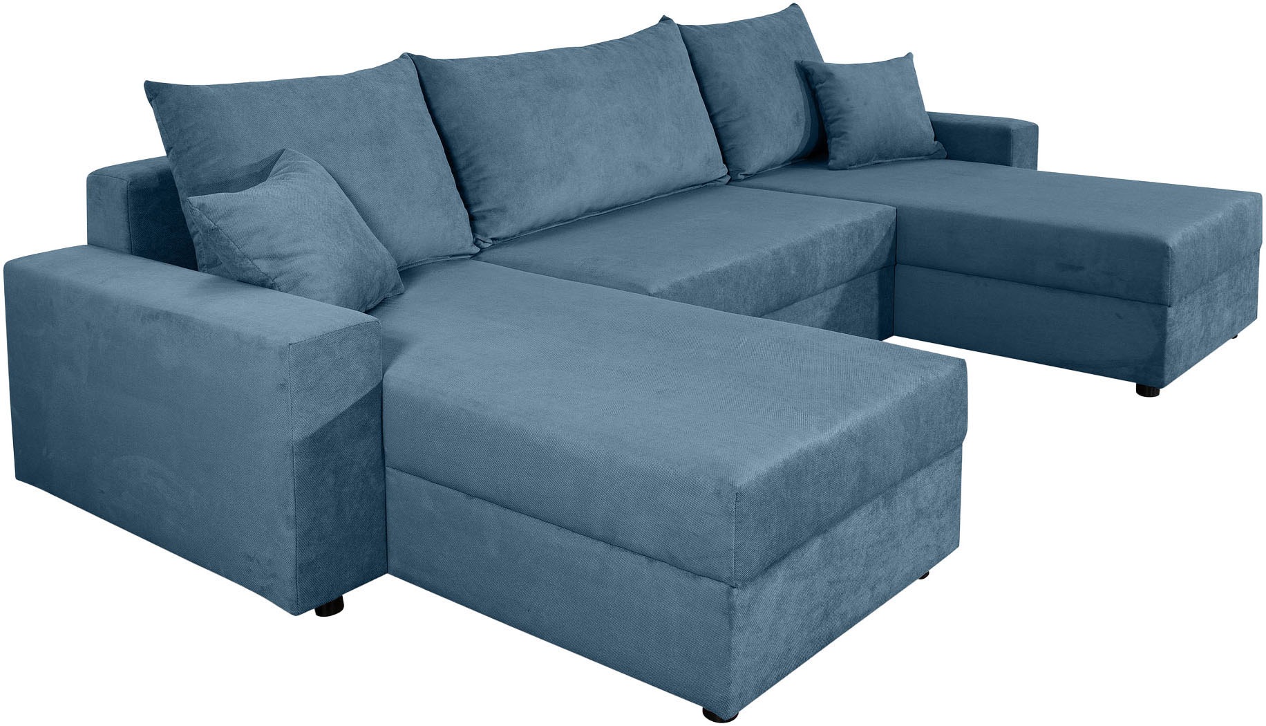 COLLECTION AB Wohnlandschaft »Pico U-Form, Breite 252, mit Armlehne Schlaffunktion, Bettkasten«, Wohnlandschaft,2 X Ottomane,Polyätherschaum Polsterung