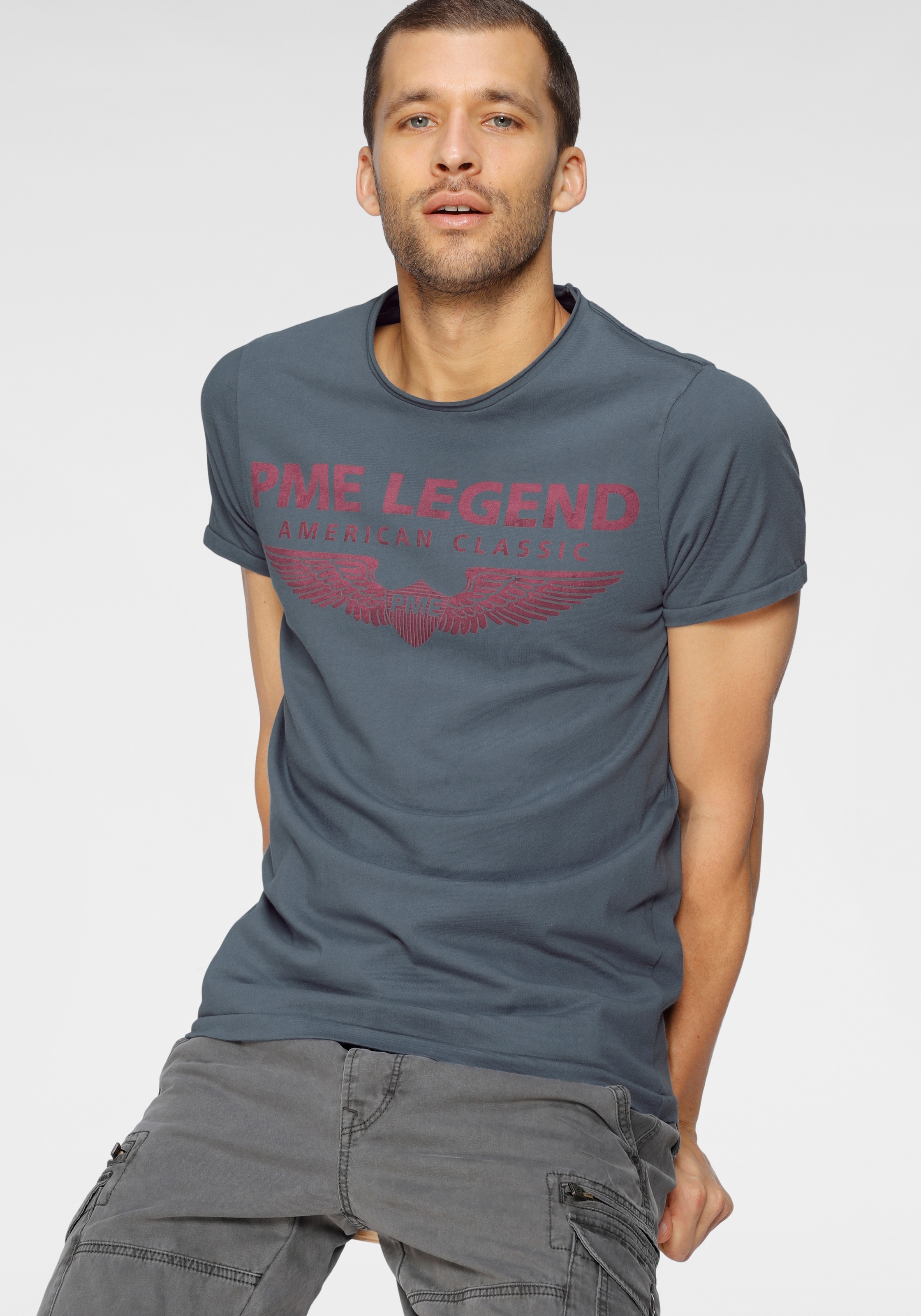 PME LEGEND Rundhalsshirt, mit Logoprint