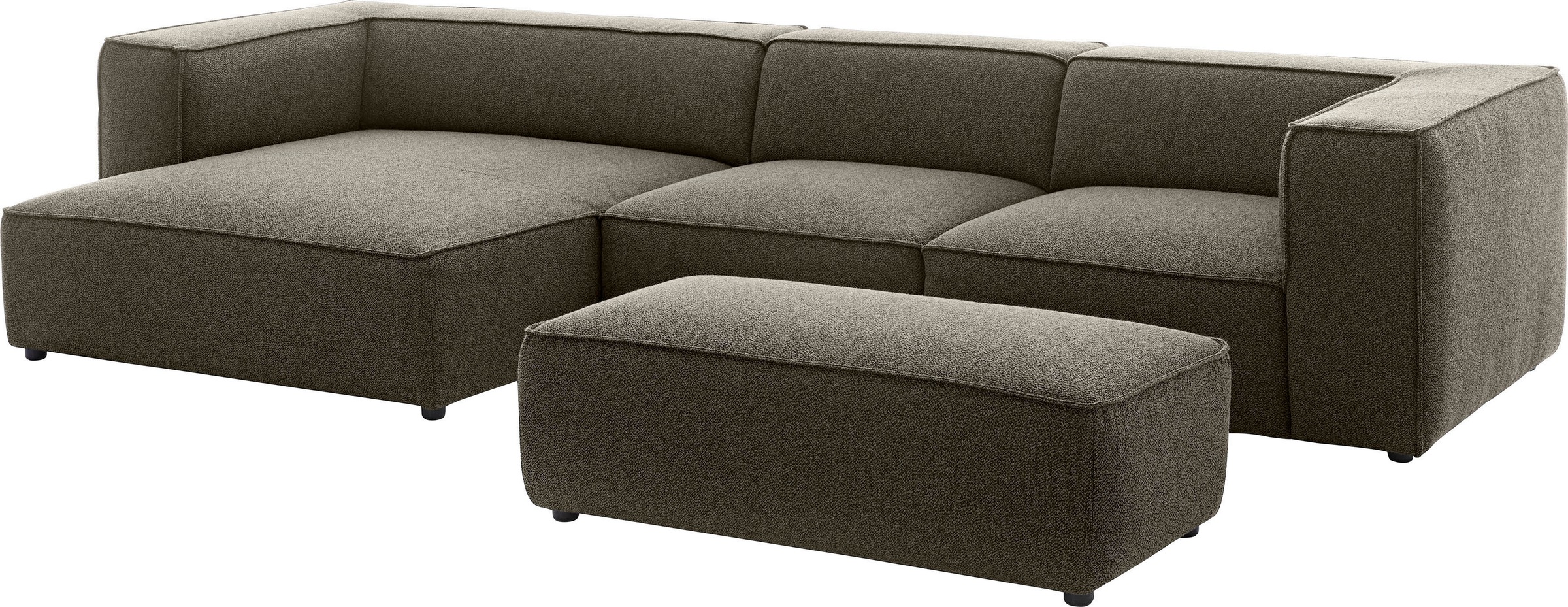 W.SCHILLIG Ecksofa »around-the-block«, mit eleganter Biese, mit Federkern, Breite 341 cm
