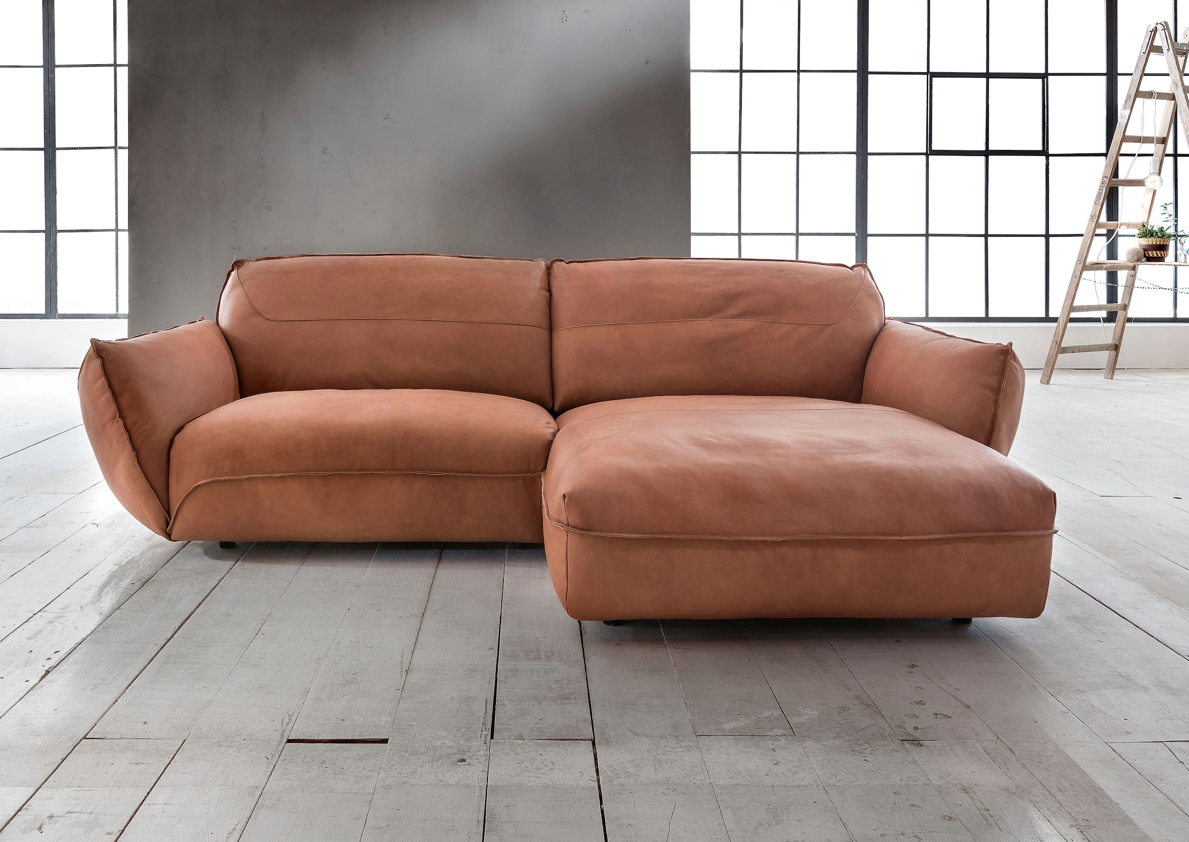 Ecksofa »Be Type Be Chilled, L-Form«, in 2 Breiten mit stylischer und offener Nahtführung